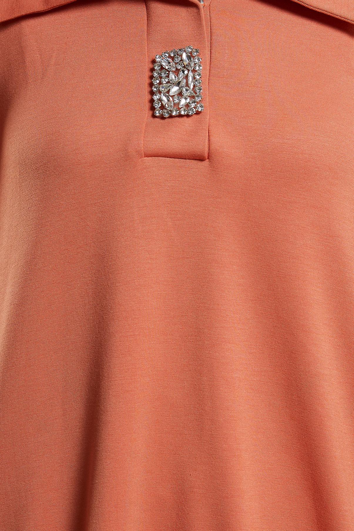 Tesettür giyim TURUNCU TAŞ DETAYLI EŞOFMAN TUNİK 44451