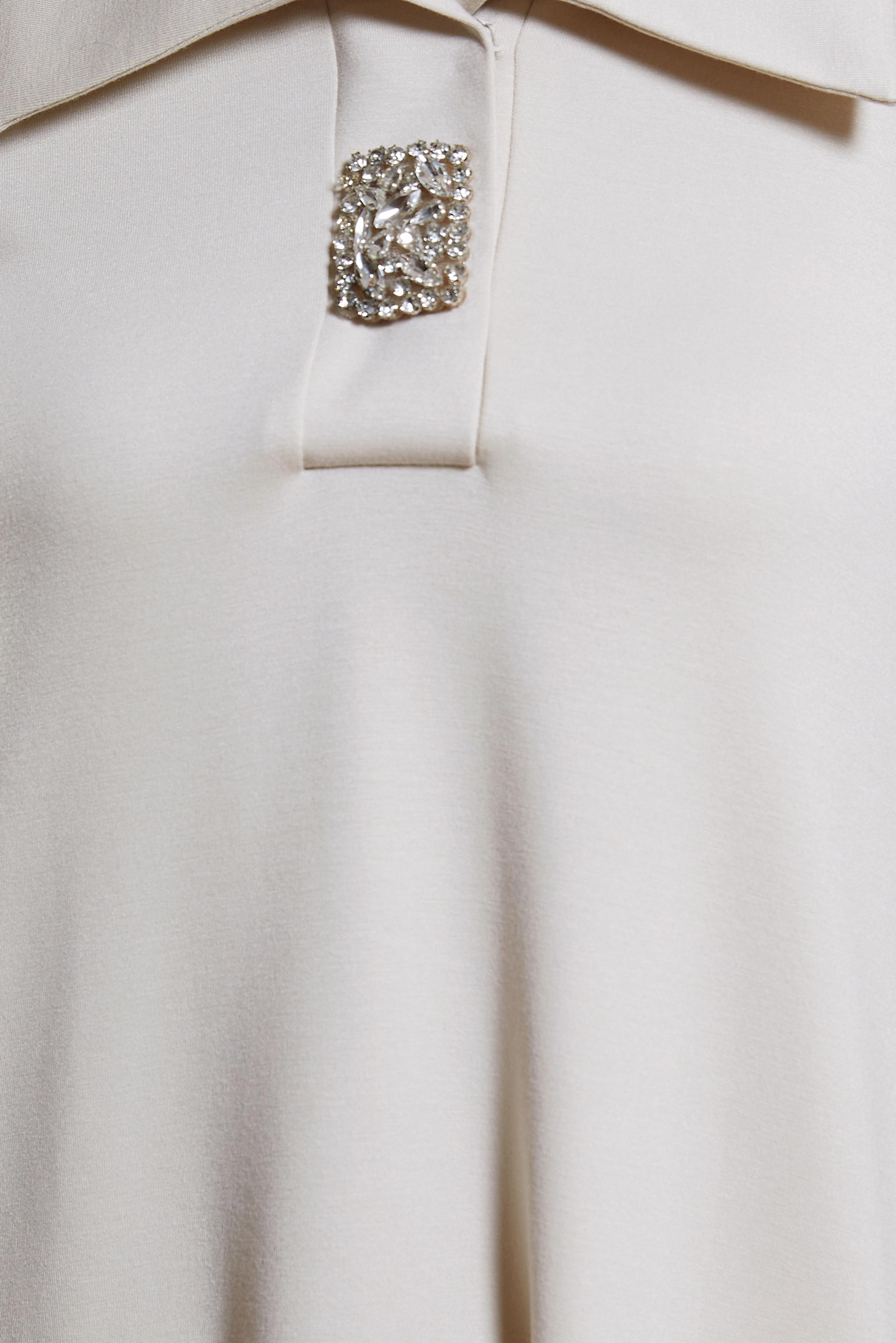 Tesettür giyim BEJ TAŞ DETAYLI EŞOFMAN TUNİK 44451