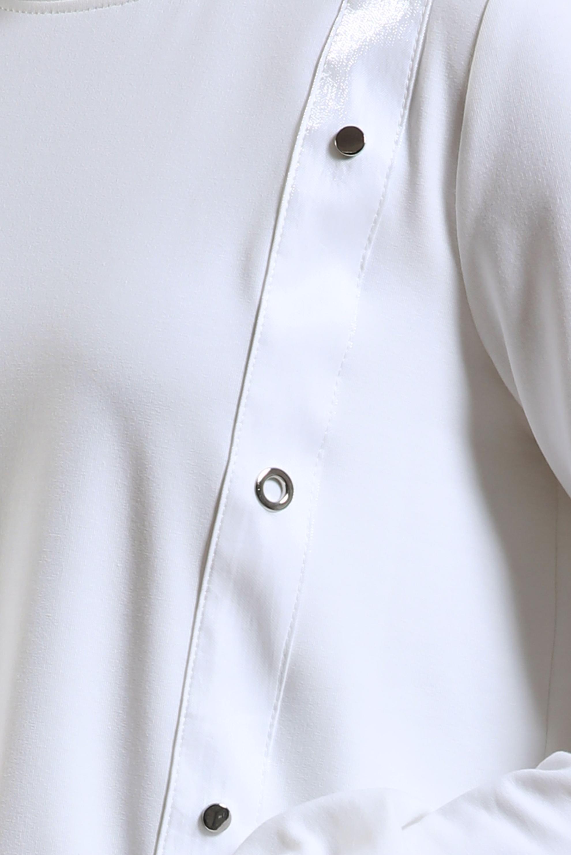 Tesettür giyim BEYAZ KUŞGÖZÜ DETAYLI EŞOFMAN TUNİK 44452