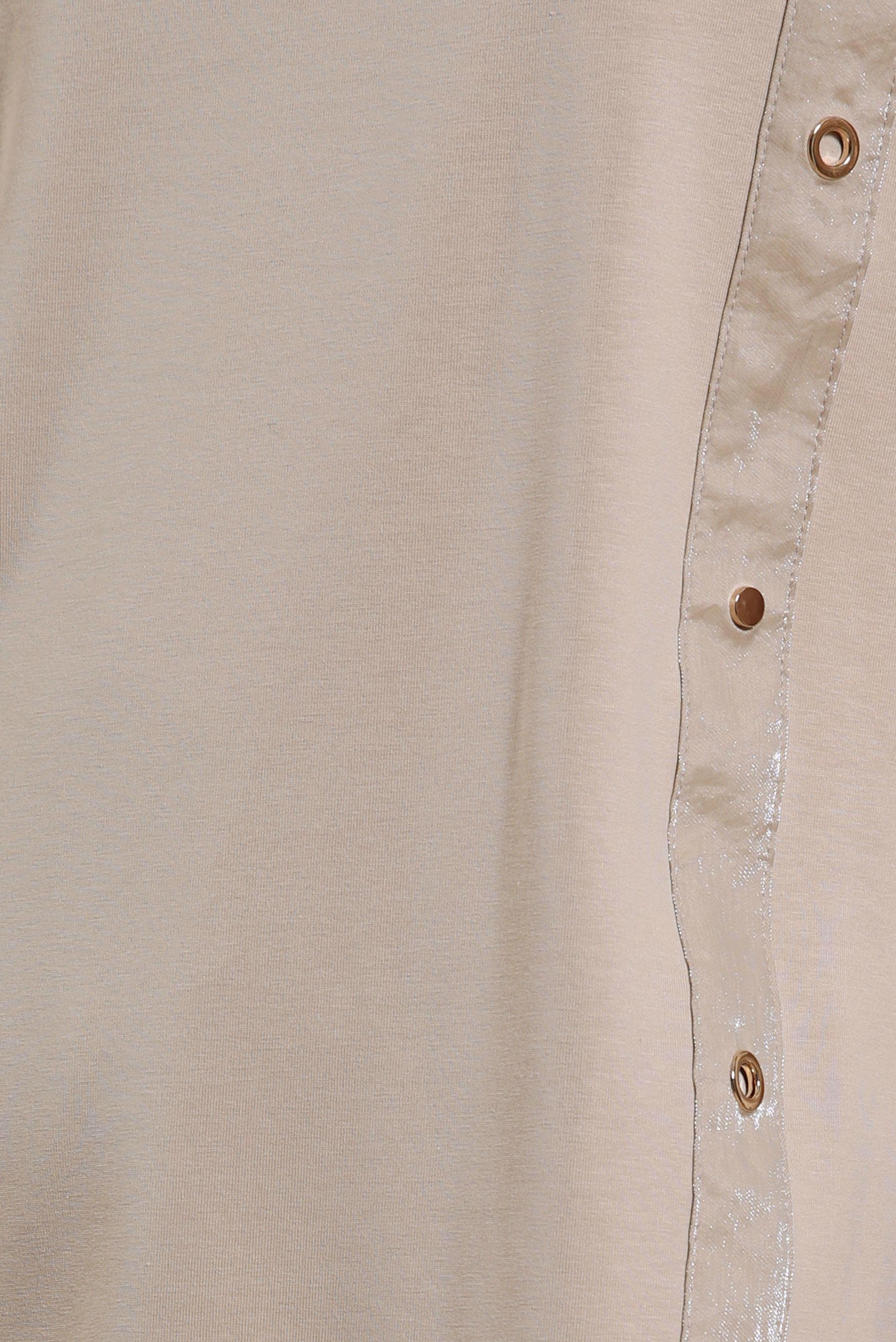 Tesettür giyim BEJ KUŞGÖZÜ DETAYLI EŞOFMAN TUNİK 44452