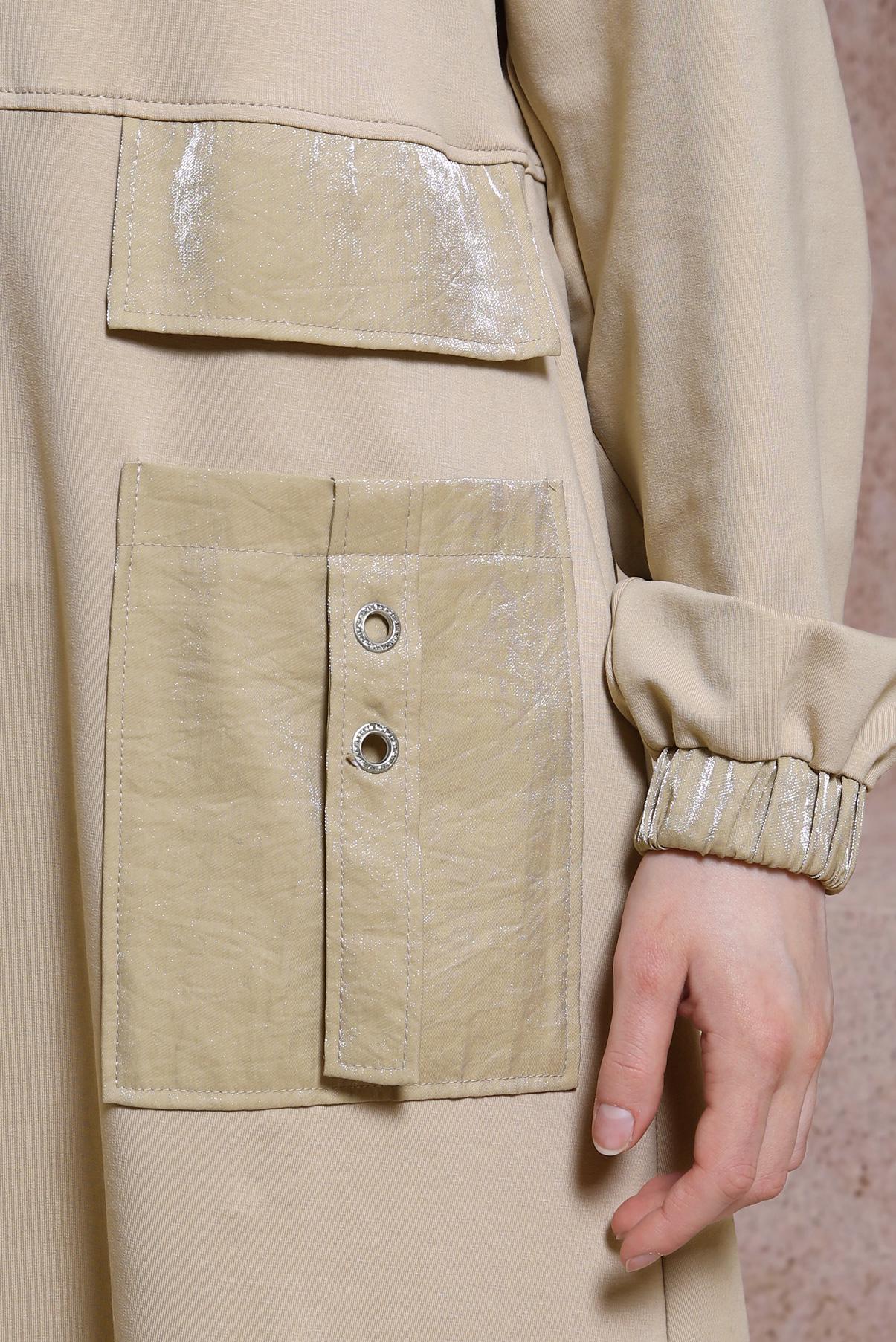 Vêtements hijab BEIGE ROBE DE SURVÊTEMENT AVEC POCHE 44486