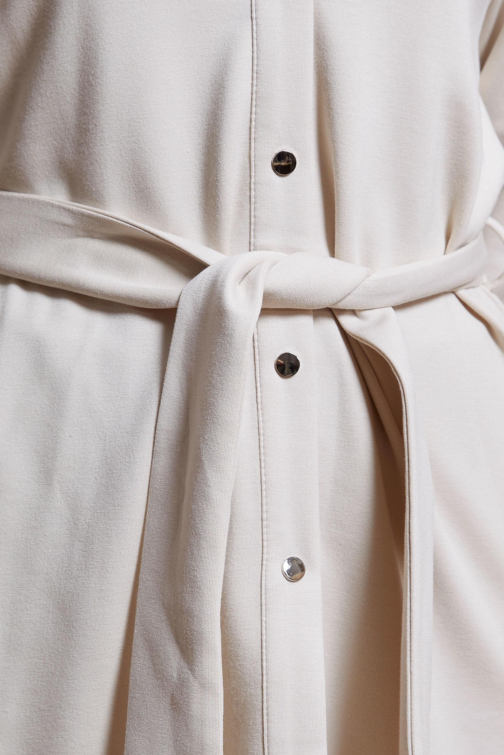 Tesettür giyim BEJ KUŞAKLI PANTOLONLU TAKIM 44499