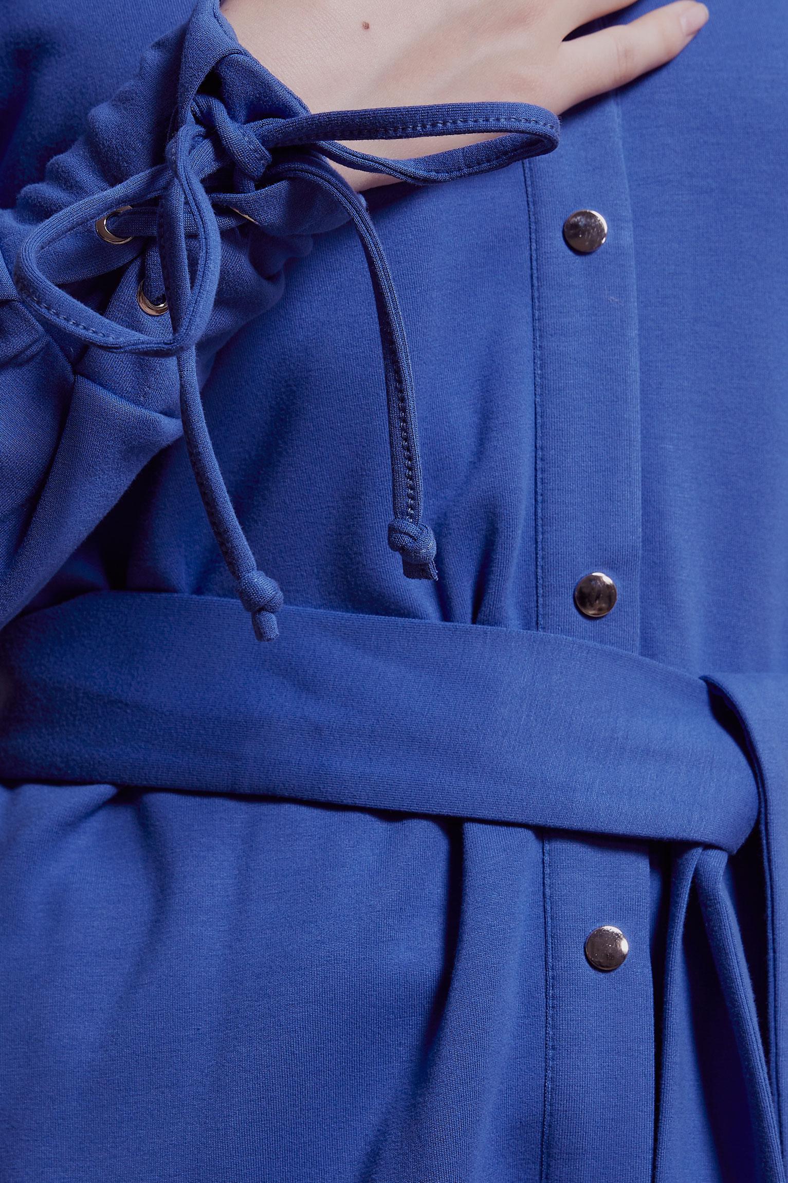 Tesettür giyim LACİVERT KUŞAKLI PANTOLONLU TAKIM 44499