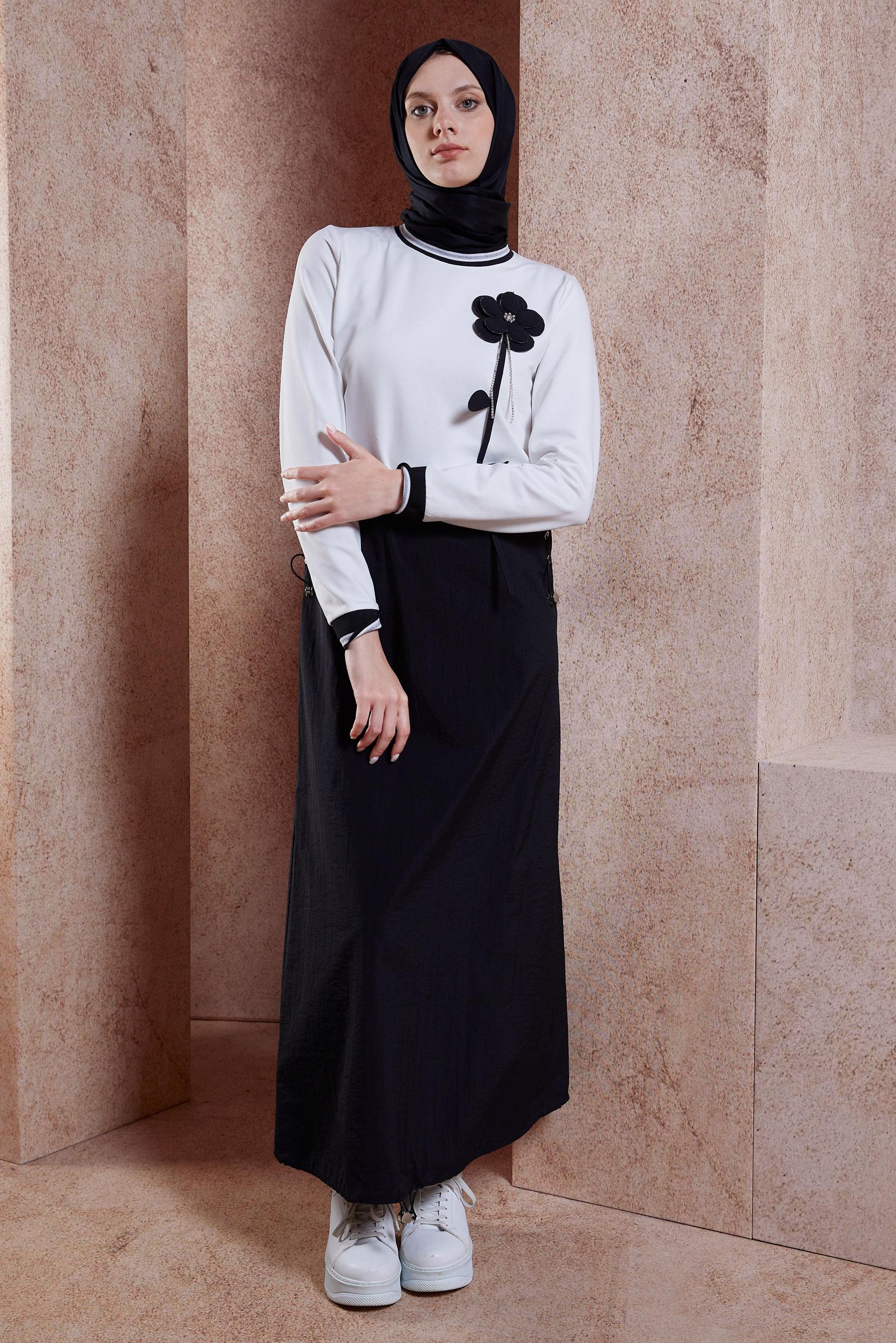 Vêtements hijab NOIR ROBE DE SURVÊTEMENT EN COTON 44514