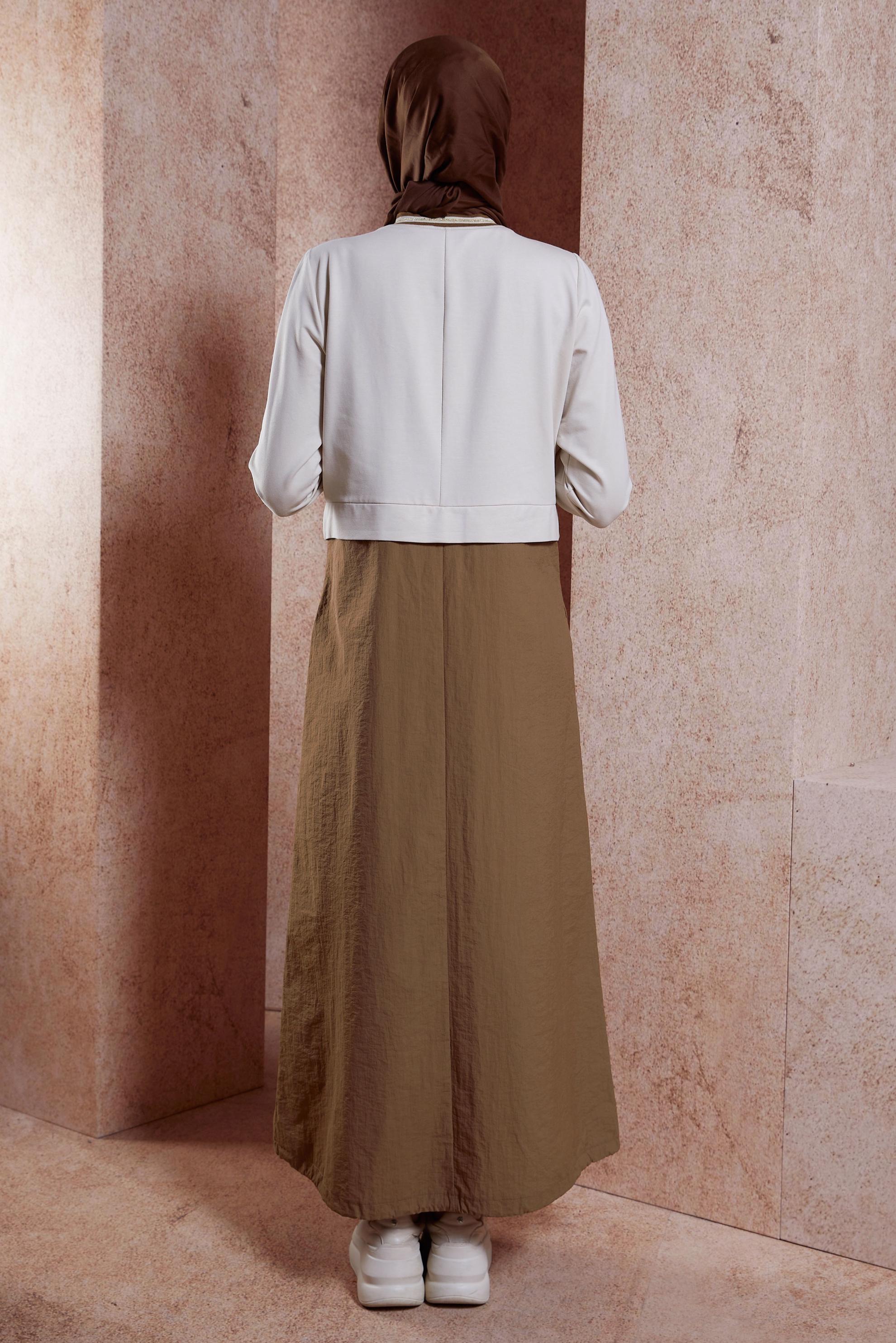 Vêtements hijab BRUN ROBE DE SURVÊTEMENT EN COTON 44514