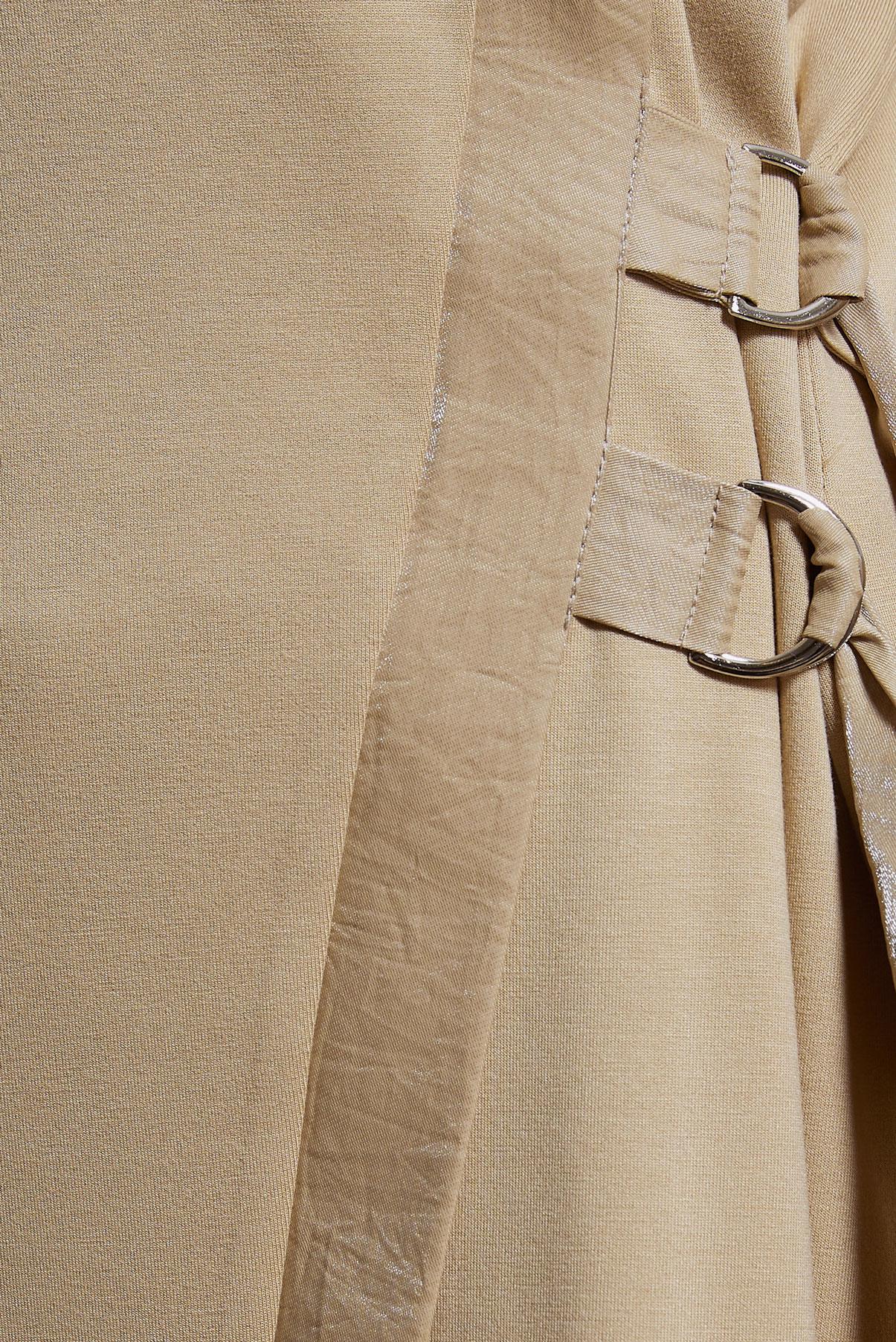 Tesettür giyim KAHVE TAŞ BASKILI EŞOFMAN TUNİK 44516