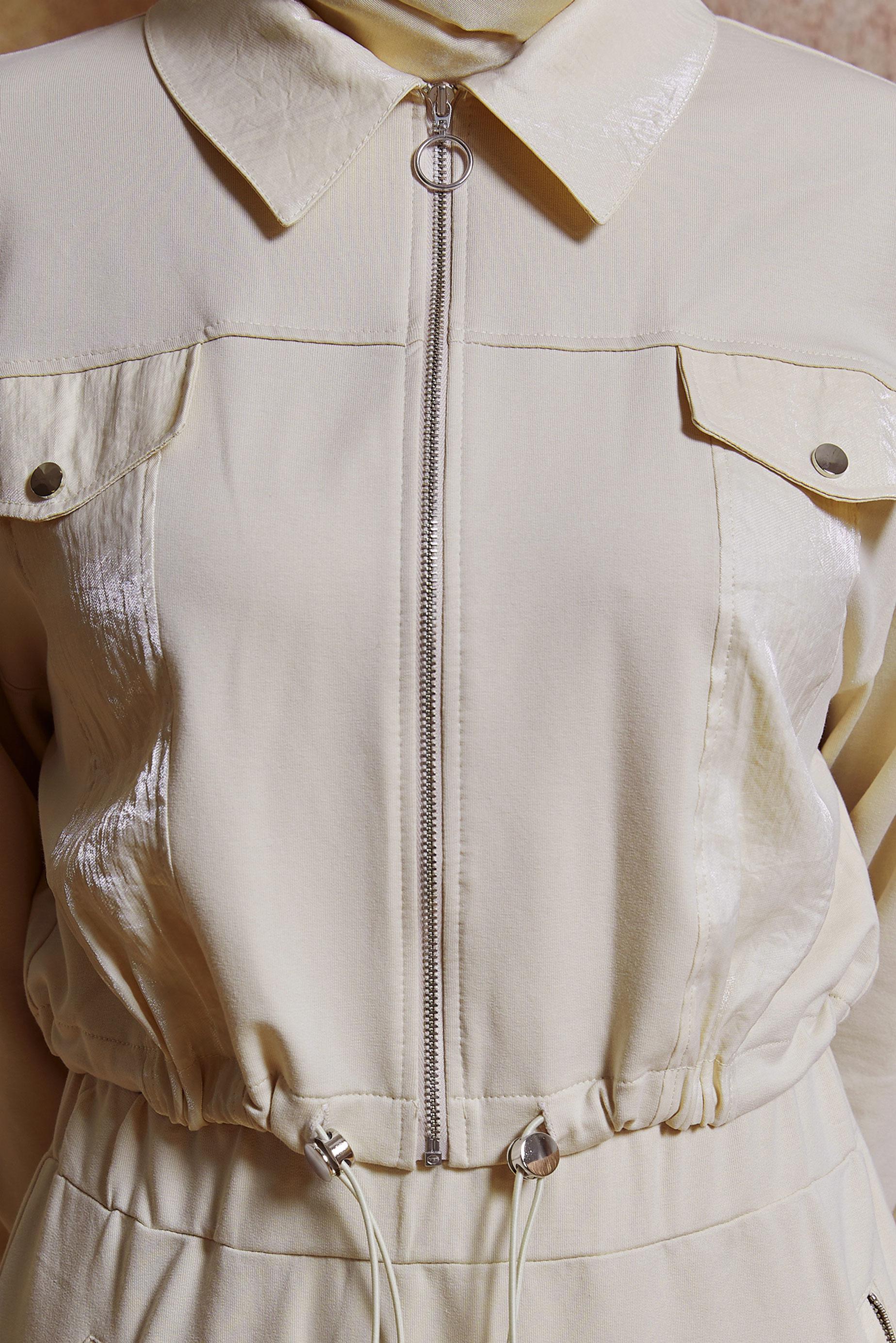 Tesettür giyim BEJ ETEKLİ EŞOFMAN TAKIM 44557