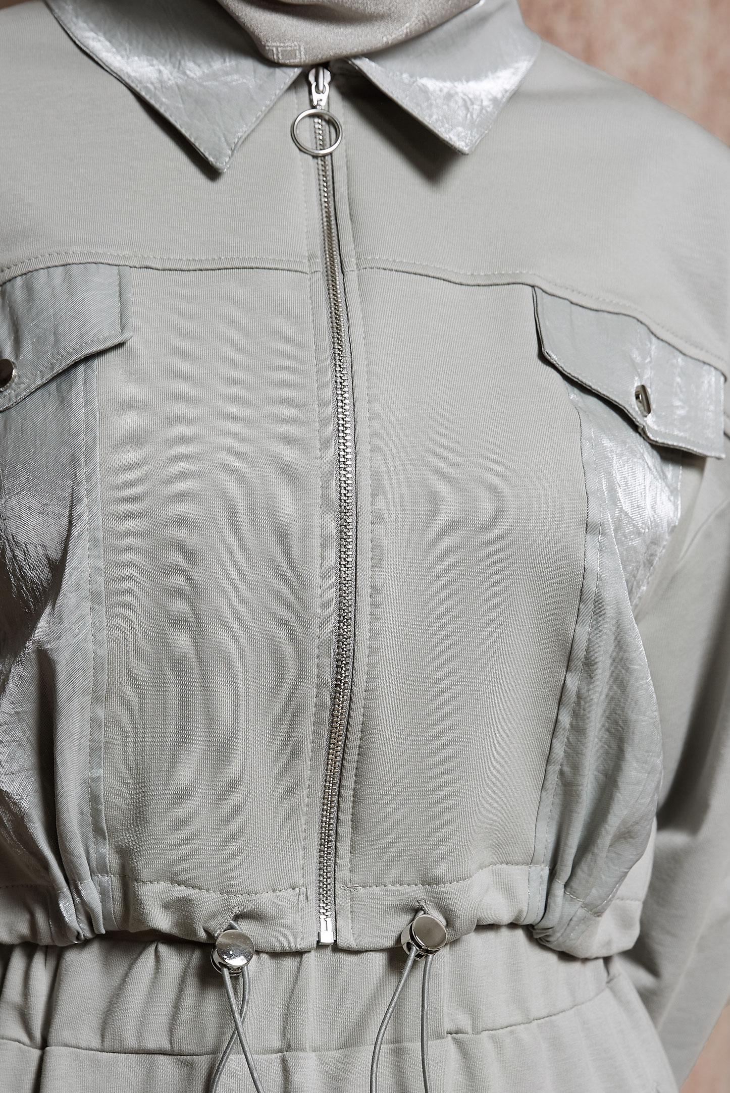 Tesettür giyim GÜMÜŞ ETEKLİ EŞOFMAN TAKIM 44557