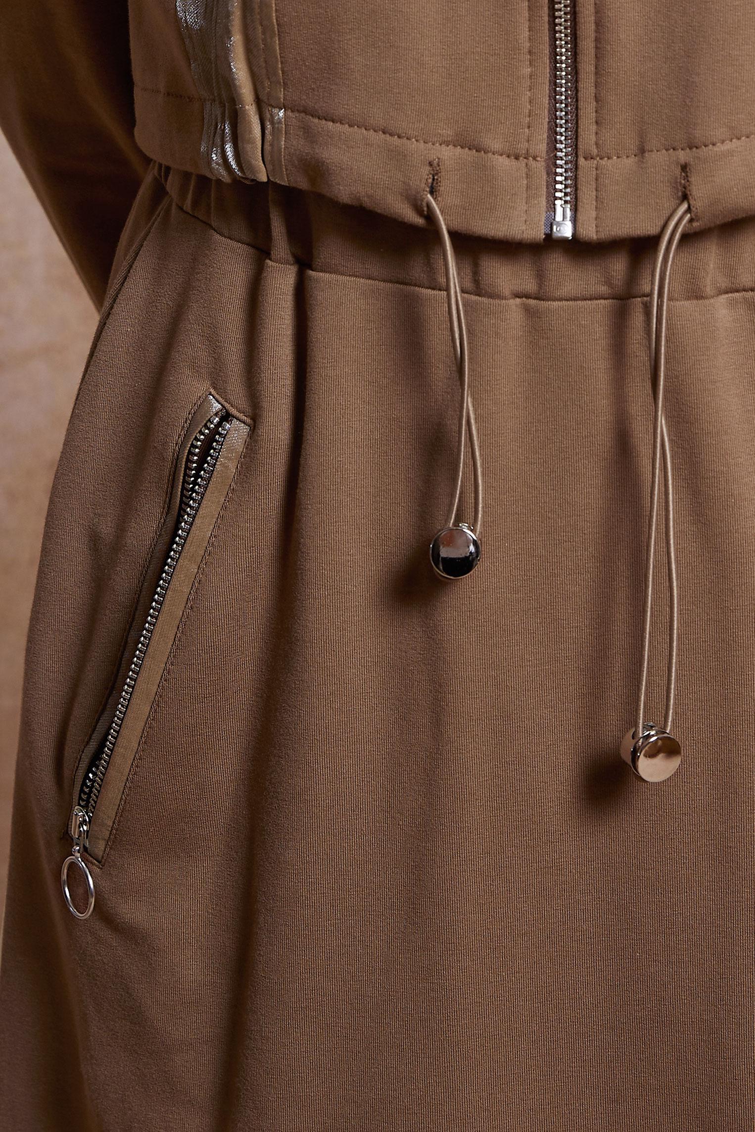 Tesettür giyim KAHVE ETEKLİ EŞOFMAN TAKIM 44557