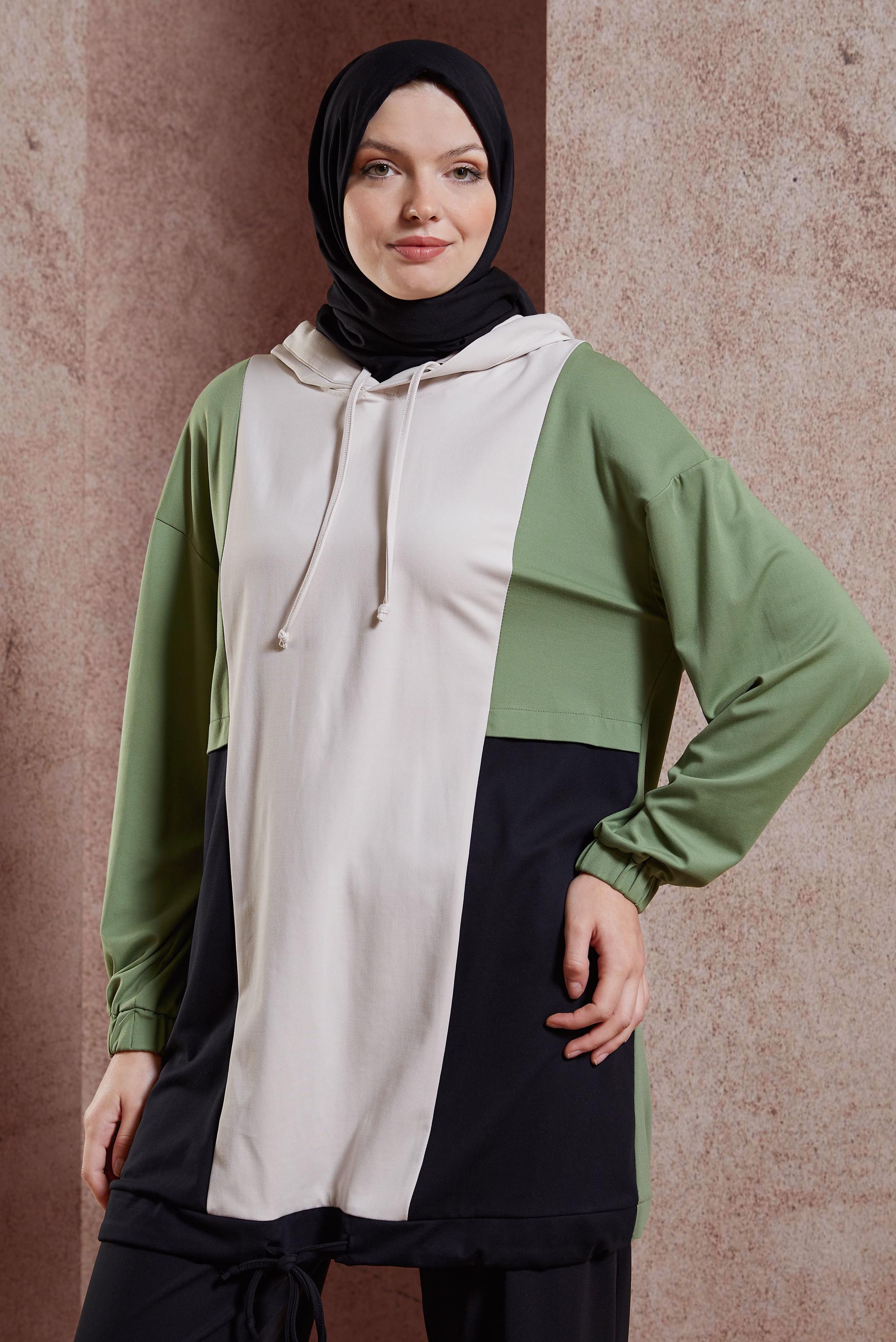 Tesettür giyim SİYAH PANTOLONLU EŞOFMAN TAKIM 44558