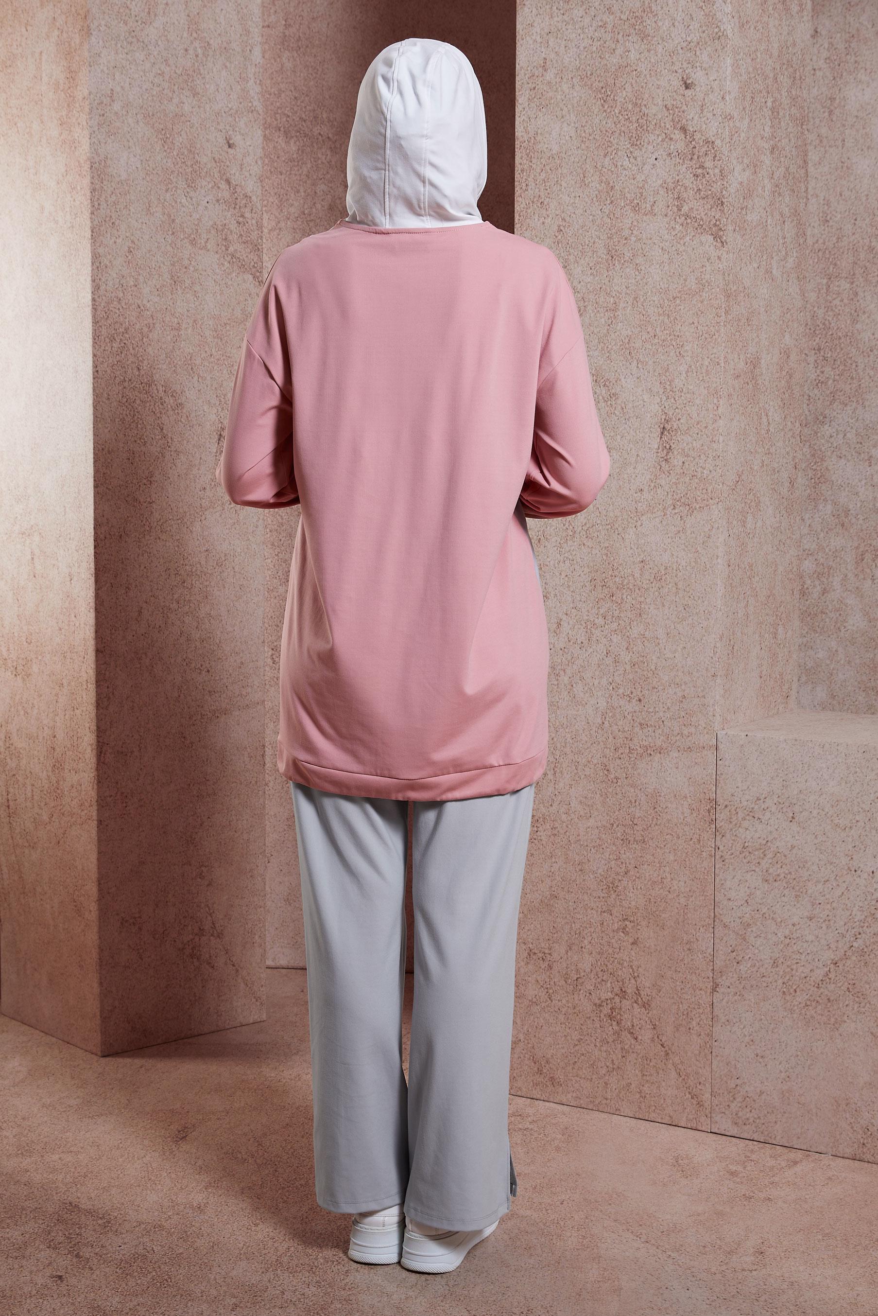 Tesettür giyim GRİ PANTOLONLU EŞOFMAN TAKIM 44558