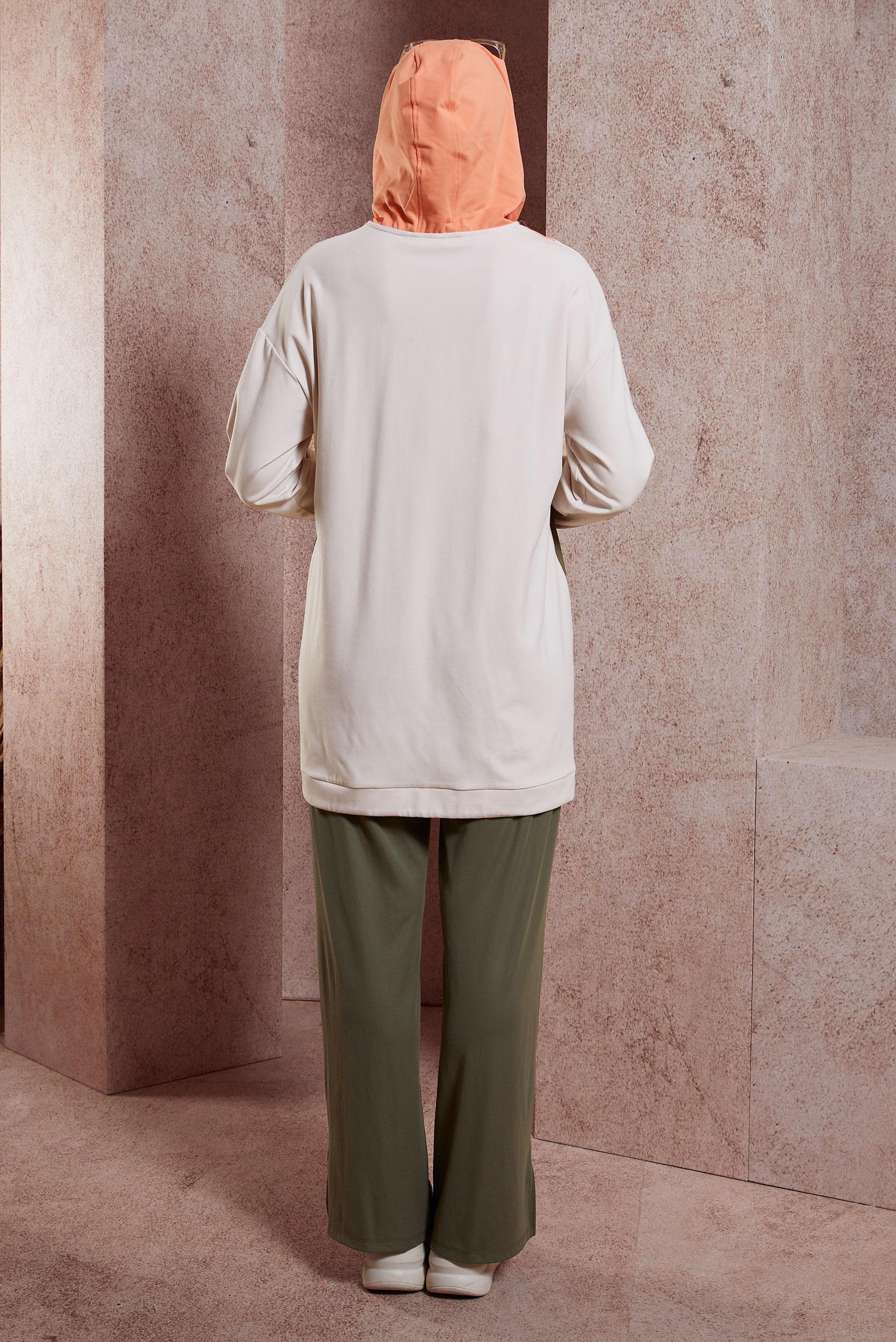 Tesettür giyim HAKİ PANTOLONLU EŞOFMAN TAKIM 44558