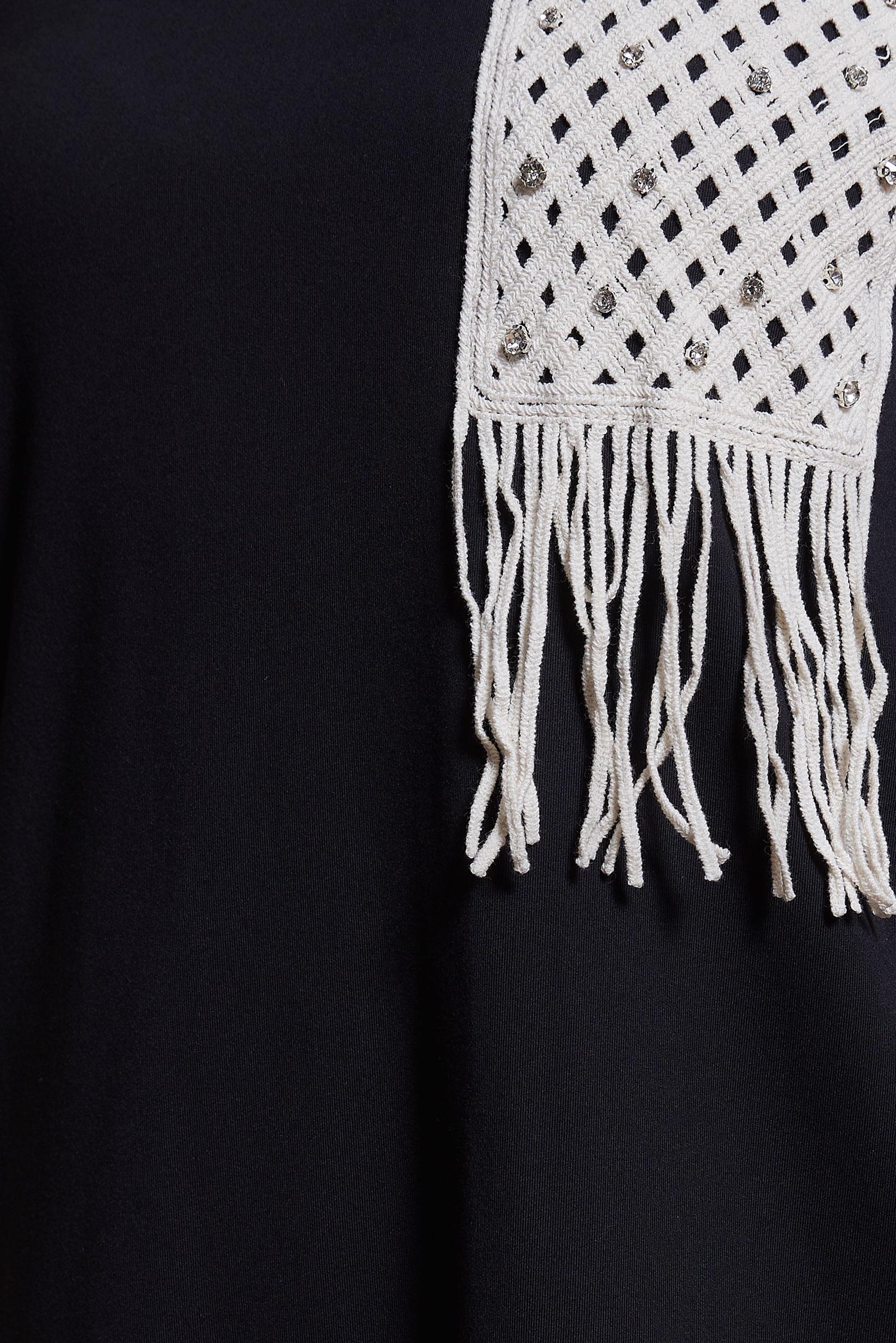 Tesettür giyim SİYAH PÜSKÜL DETAYLI EŞOFMAN TUNİK 44559