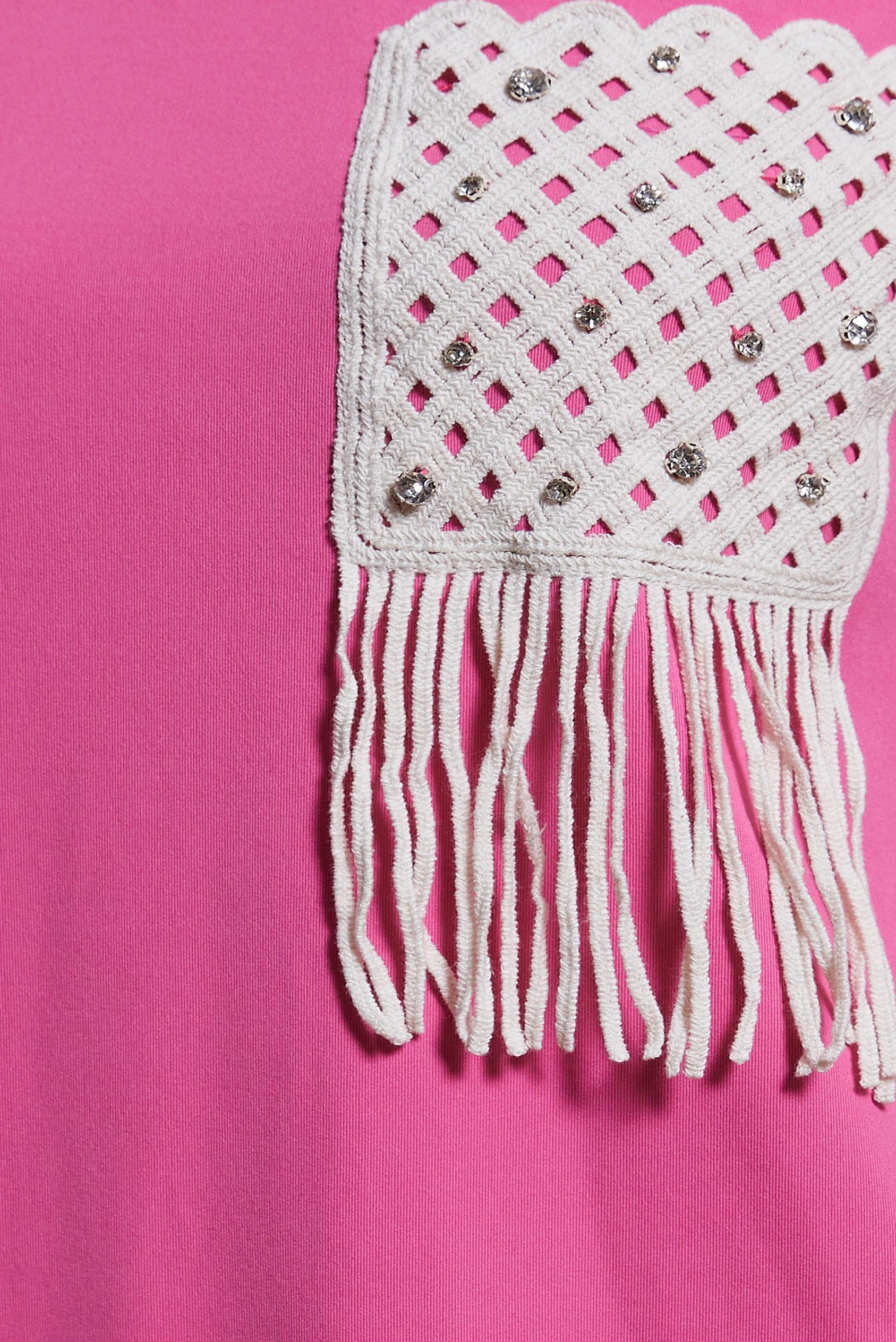 Tesettür giyim FUŞYA PÜSKÜL DETAYLI EŞOFMAN TUNİK 44559