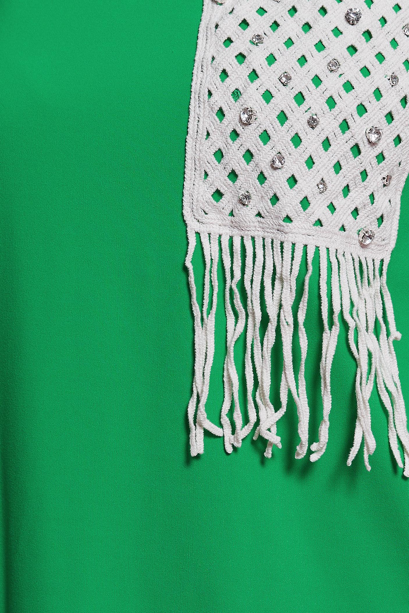 Tesettür giyim YEŞİL PÜSKÜL DETAYLI EŞOFMAN TUNİK 44559