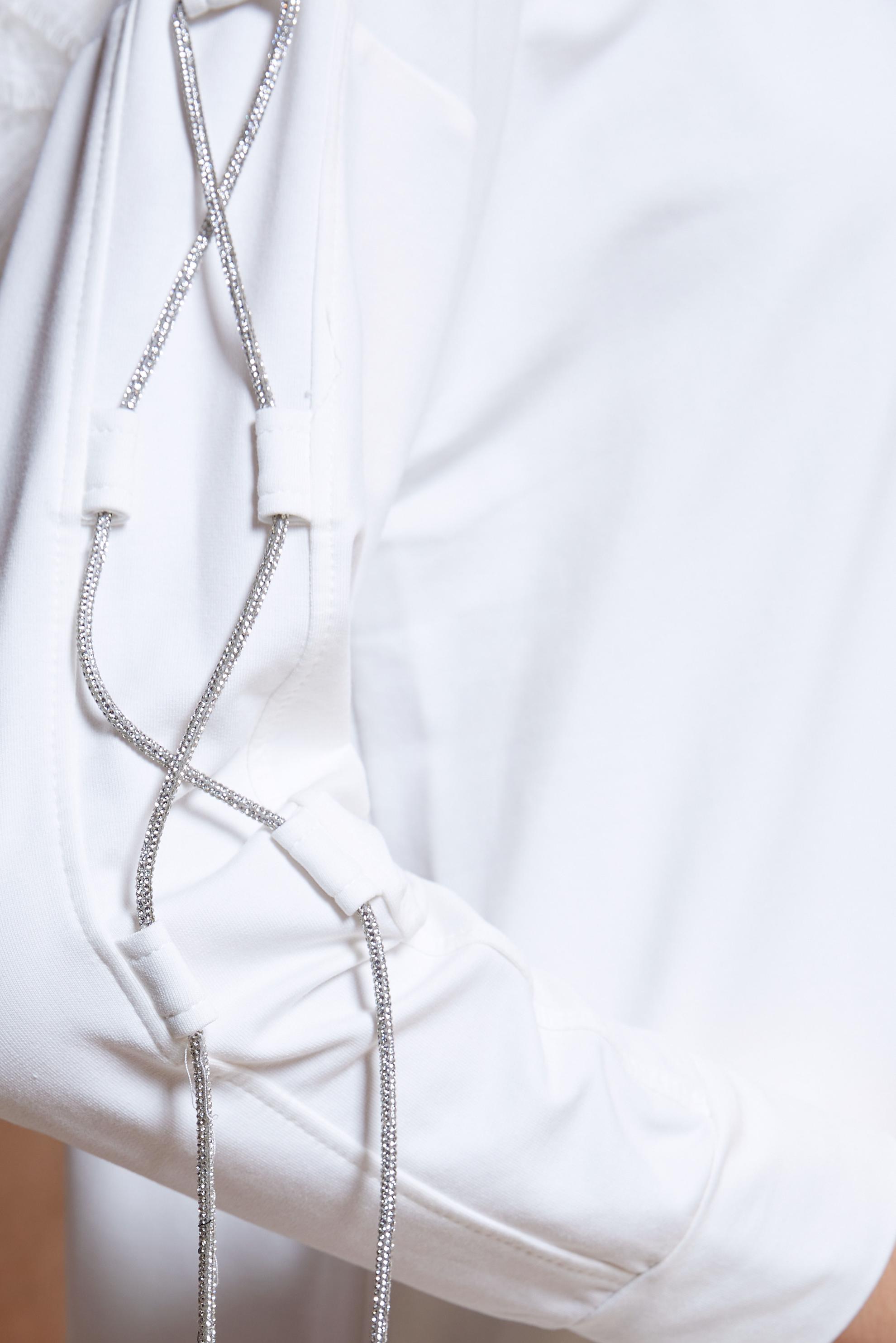 Tesettür giyim BEYAZ BAĞCIK DETAYLI EŞOFMAN TUNİK 44561