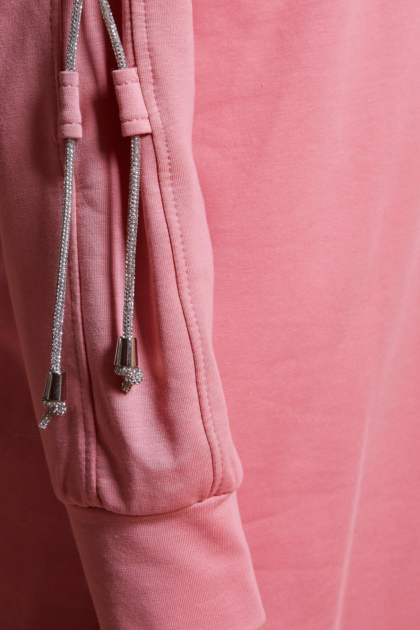 Tesettür giyim PEMBE BAĞCIK DETAYLI EŞOFMAN TUNİK 44561