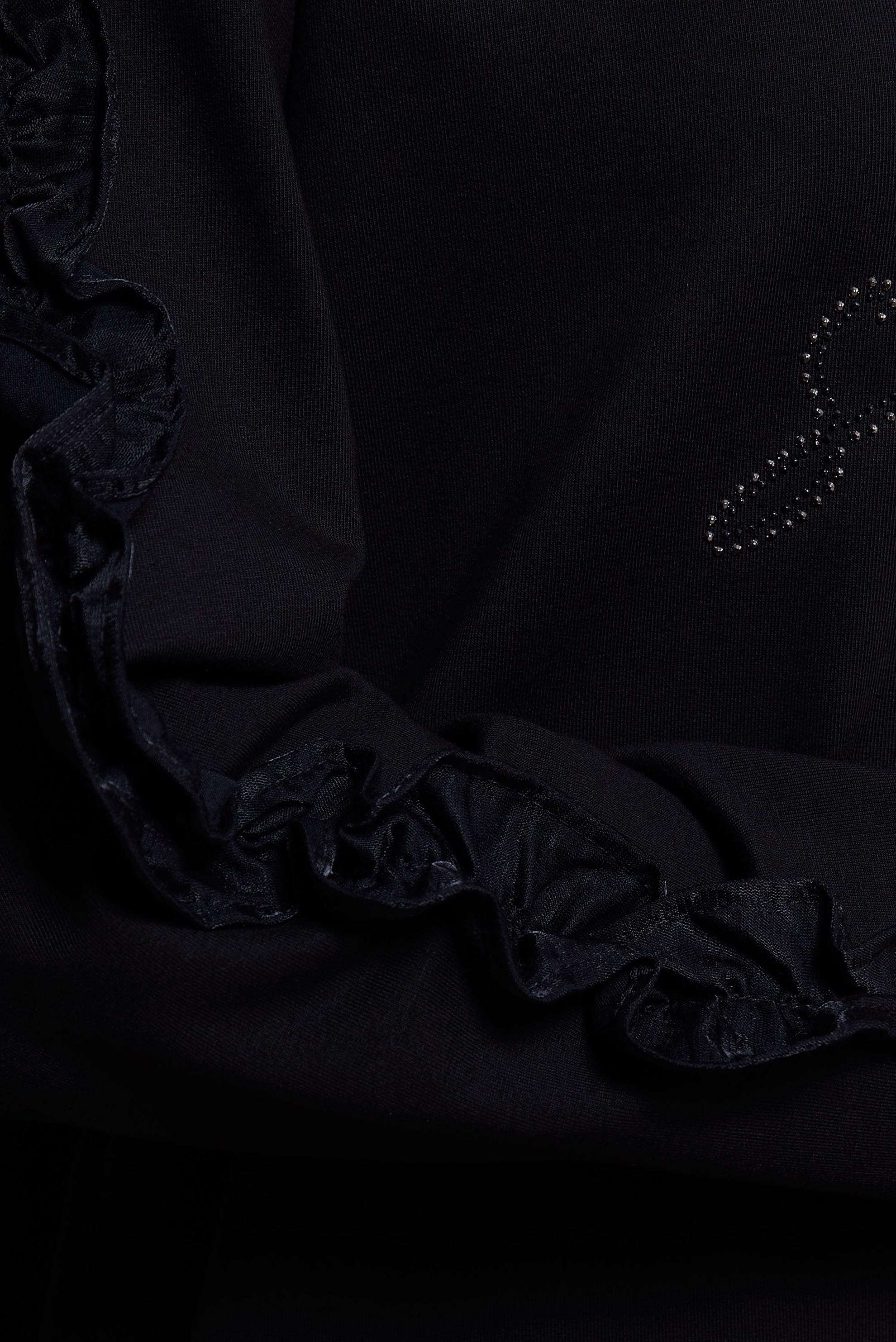 Tesettür giyim SİYAH FIRFIR DETAYLI EŞOFMAN TUNİK 44572