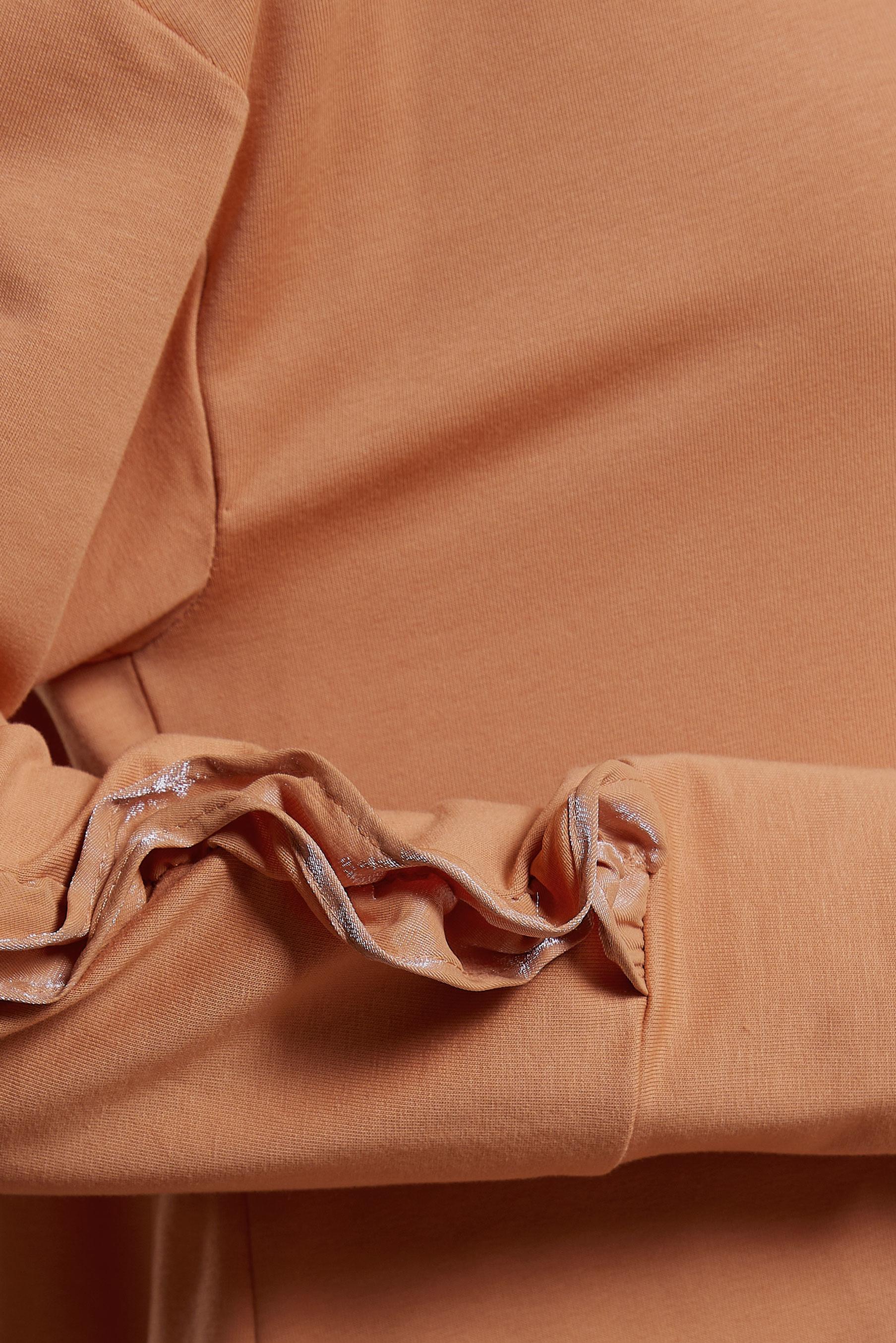 Tesettür giyim TURUNCU FIRFIR DETAYLI EŞOFMAN TUNİK 44572