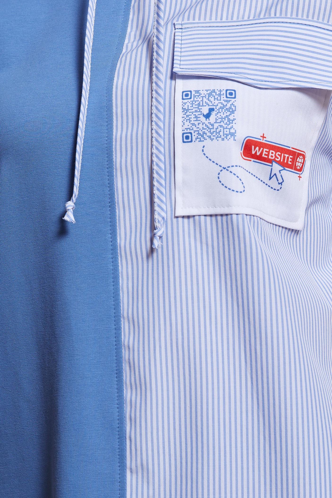 Tesettür giyim MAVİ KAPÜŞONLU EŞOFMAN TUNİK 44618