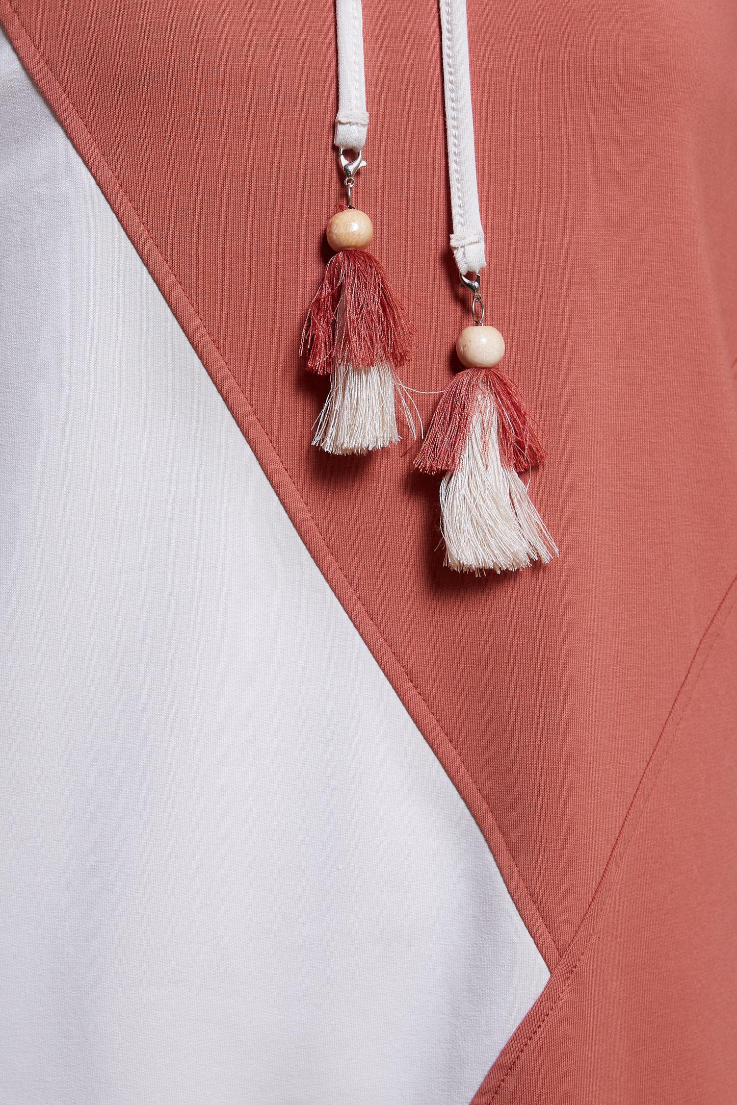 Tesettür giyim TURUNCU KAPÜŞONLU PANTOLONLU EŞOFMAN TAKIM 44623