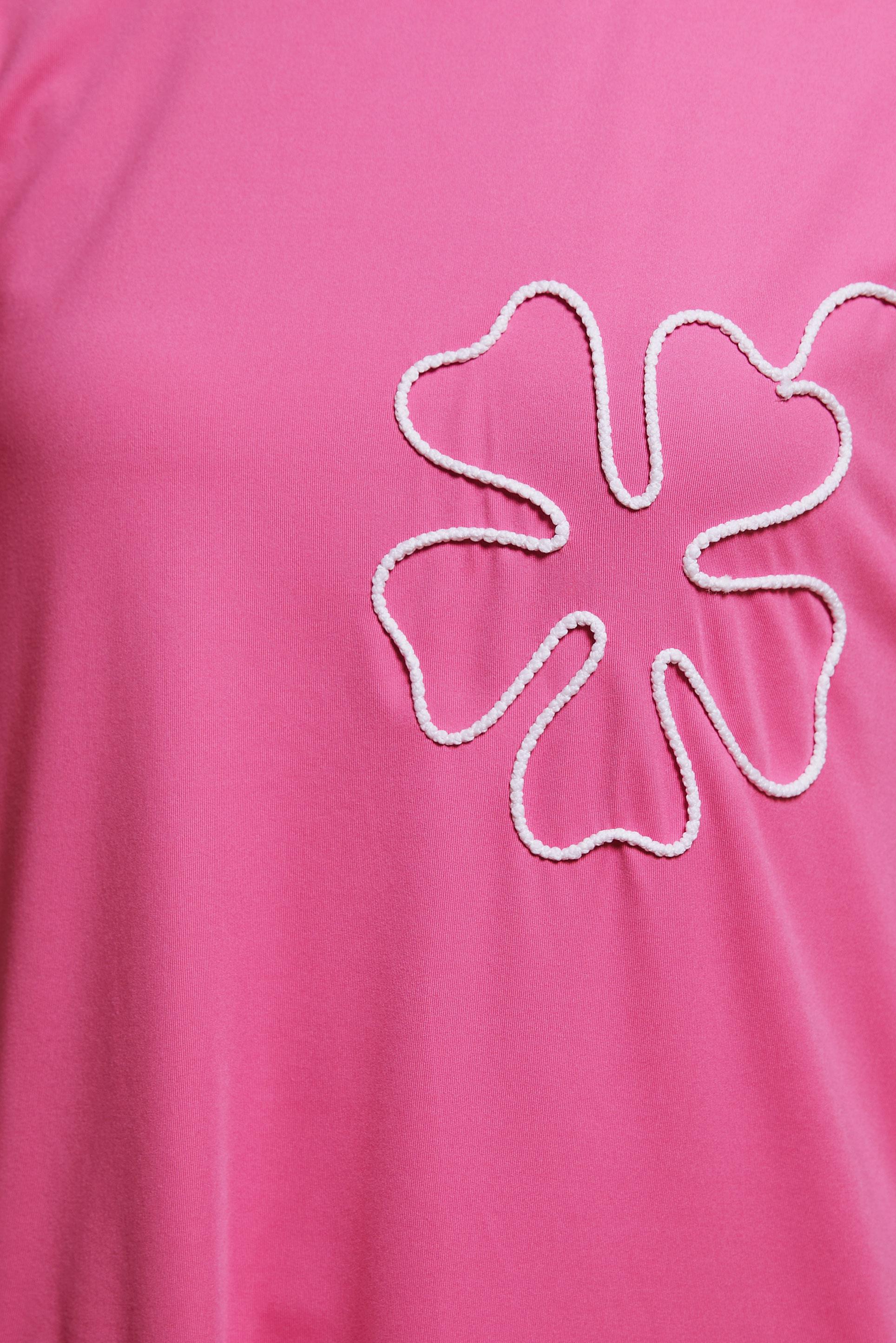 Tesettür giyim FUŞYA NAKIŞ DETAYLI EŞOFMAN TUNİK 44624