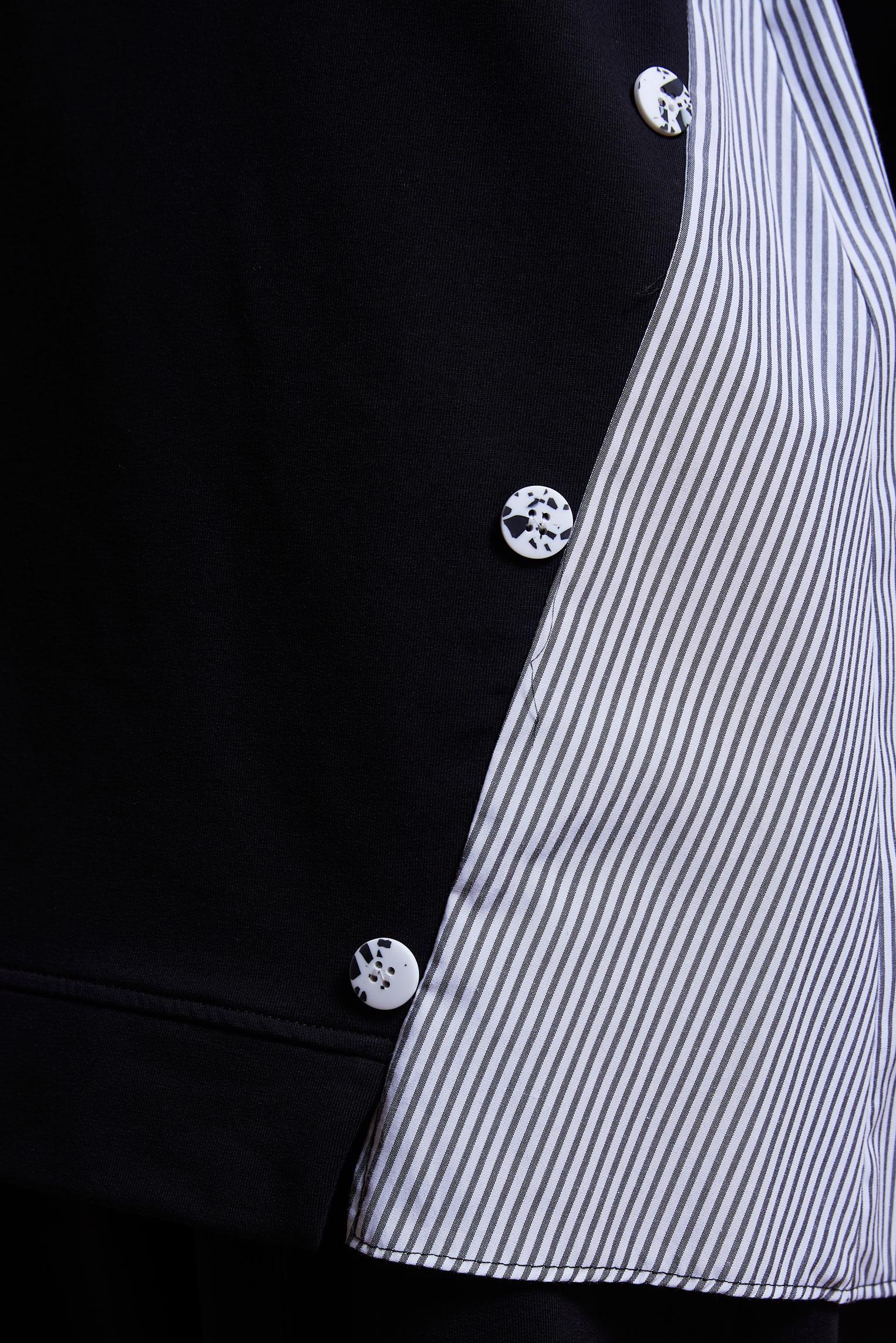 Tesettür giyim SİYAH ÇİZGİLİ PANTOLONLU EŞOFMAN TAKIM 44637