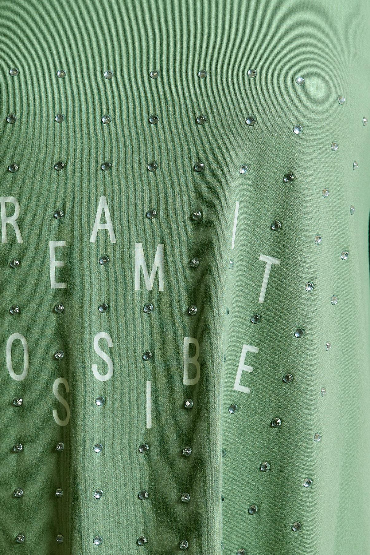 Tesettür giyim YEŞİL TAŞ DETAYLI EŞOFMAN TUNİK 44639