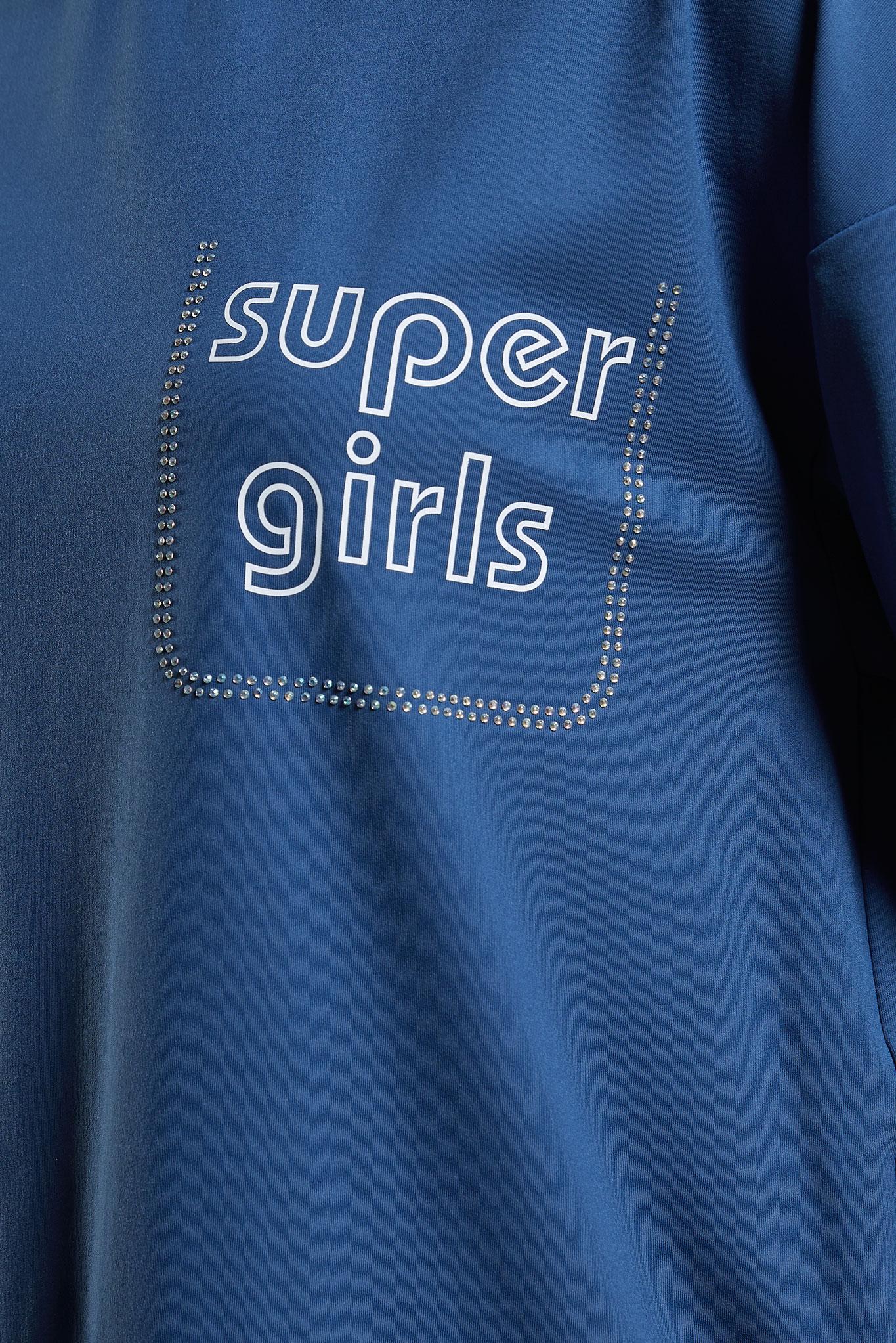 Tesettür giyim LACİVERT ÇİZGİLİ EŞOFMAN TUNİK 44640