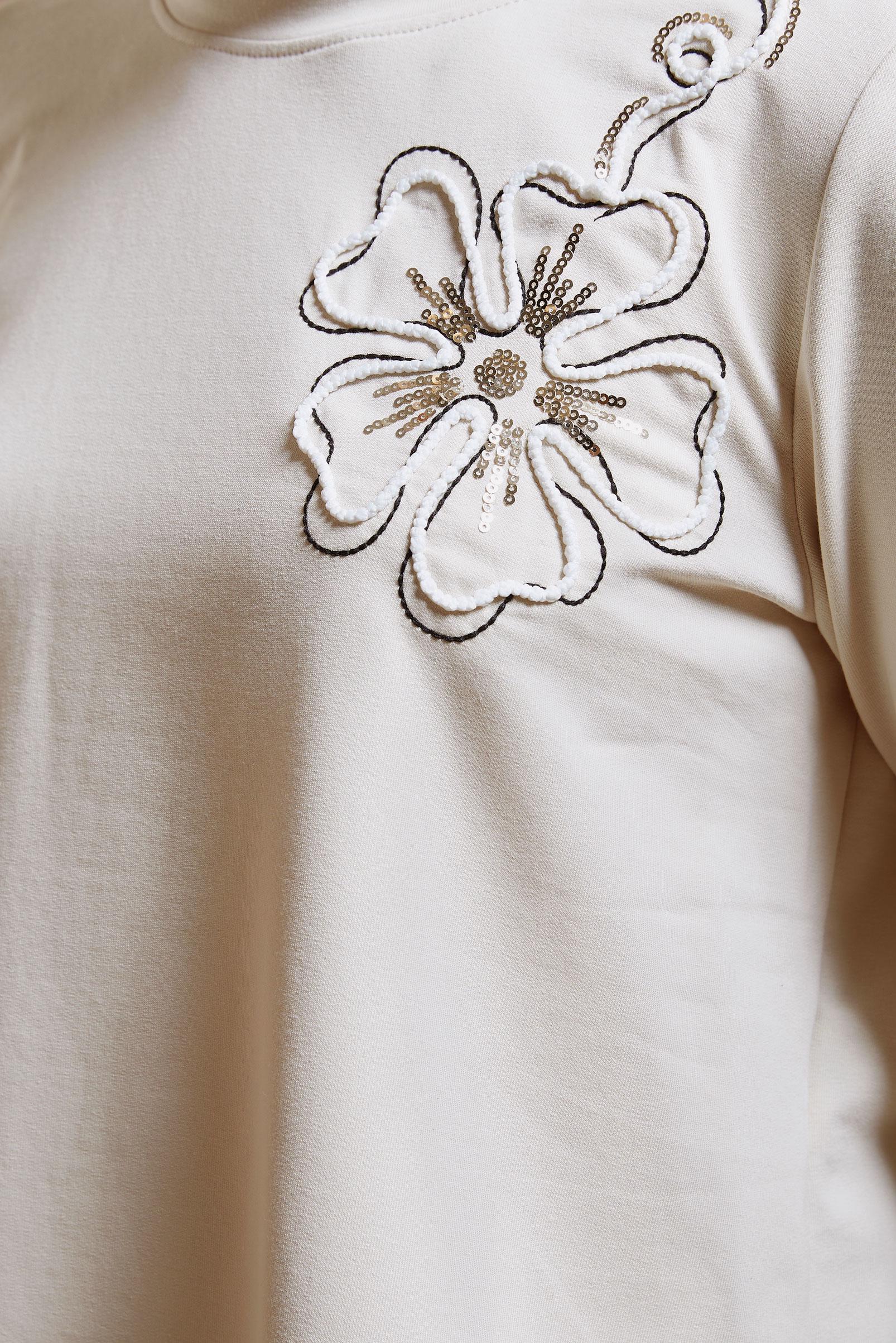 Tesettür giyim SİYAH ETEKLİ İŞLEMELİ EŞOFMAN TAKIM 44699