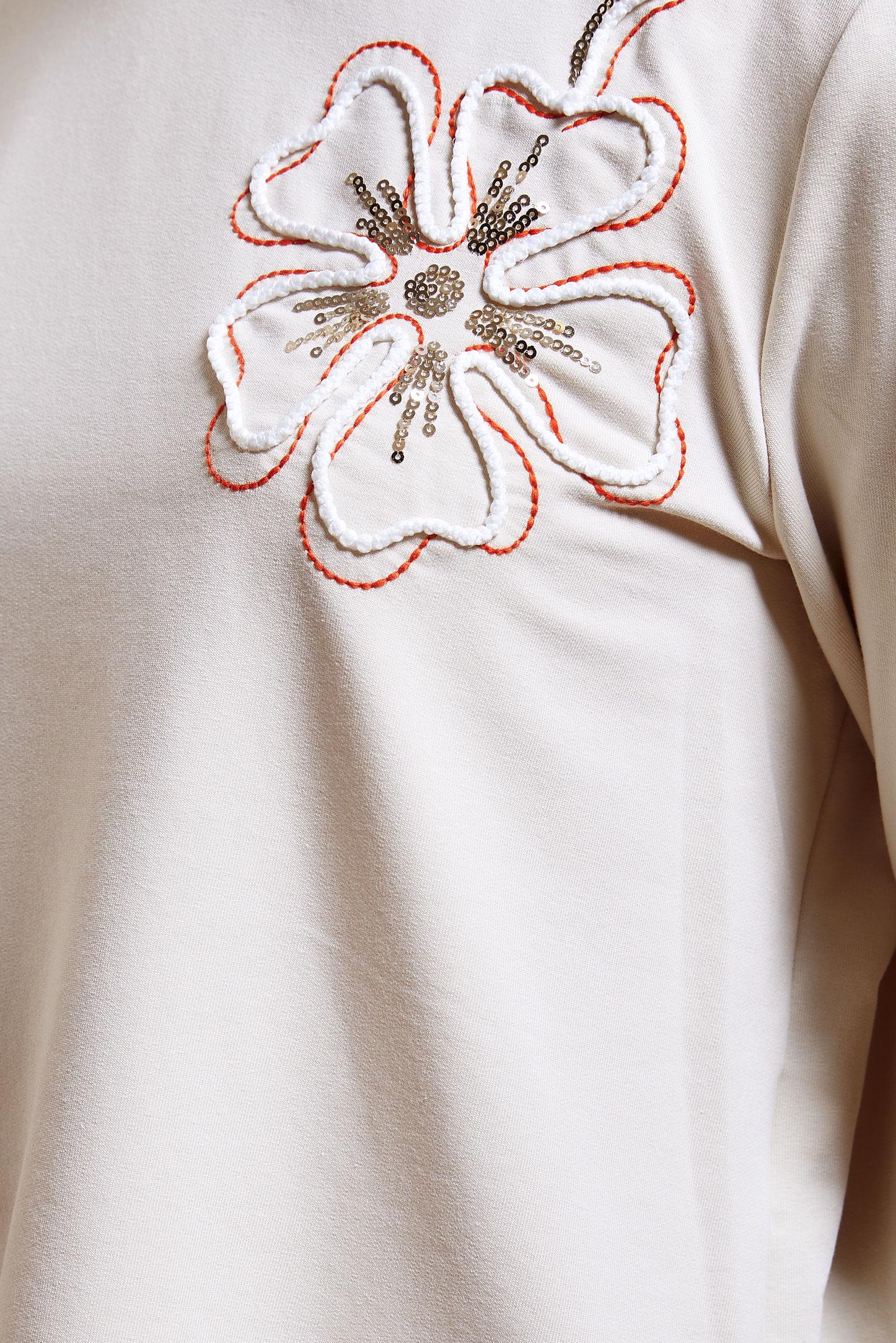 Tesettür giyim KIRMIZI ETEKLİ İŞLEMELİ EŞOFMAN TAKIM 44699