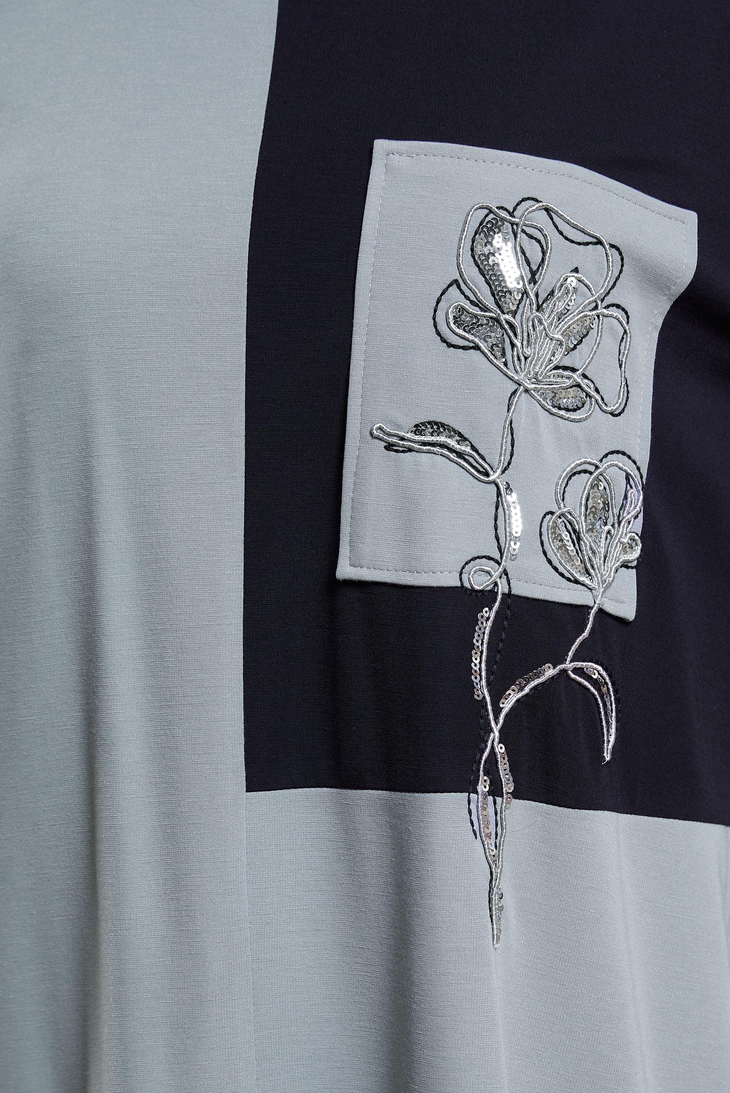 Tesettür giyim GRİ NAKIŞLI PANTOLONLU EŞOFMAN TAKIM 44700