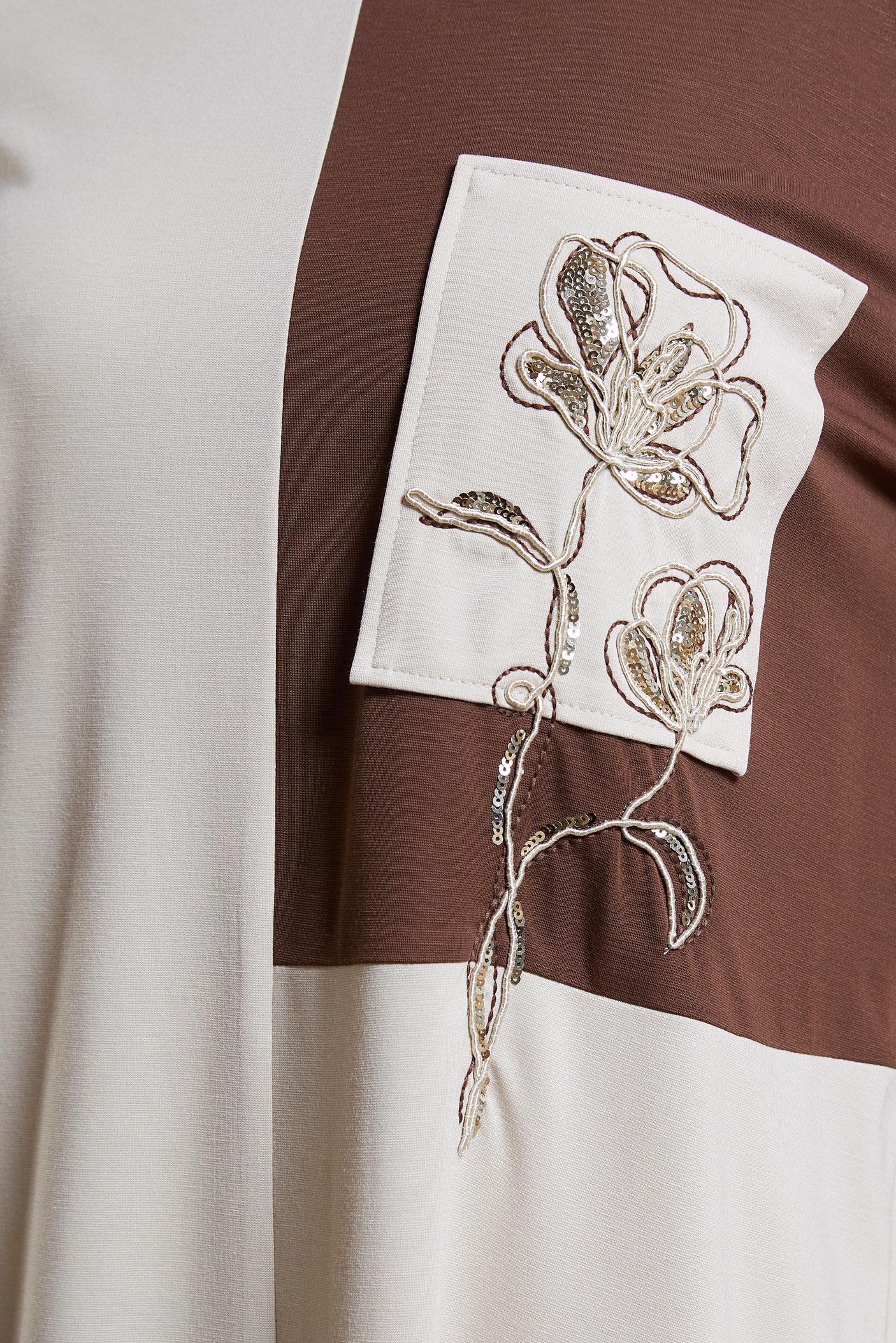 Tesettür giyim KUM NAKIŞLI PANTOLONLU EŞOFMAN TAKIM 44700