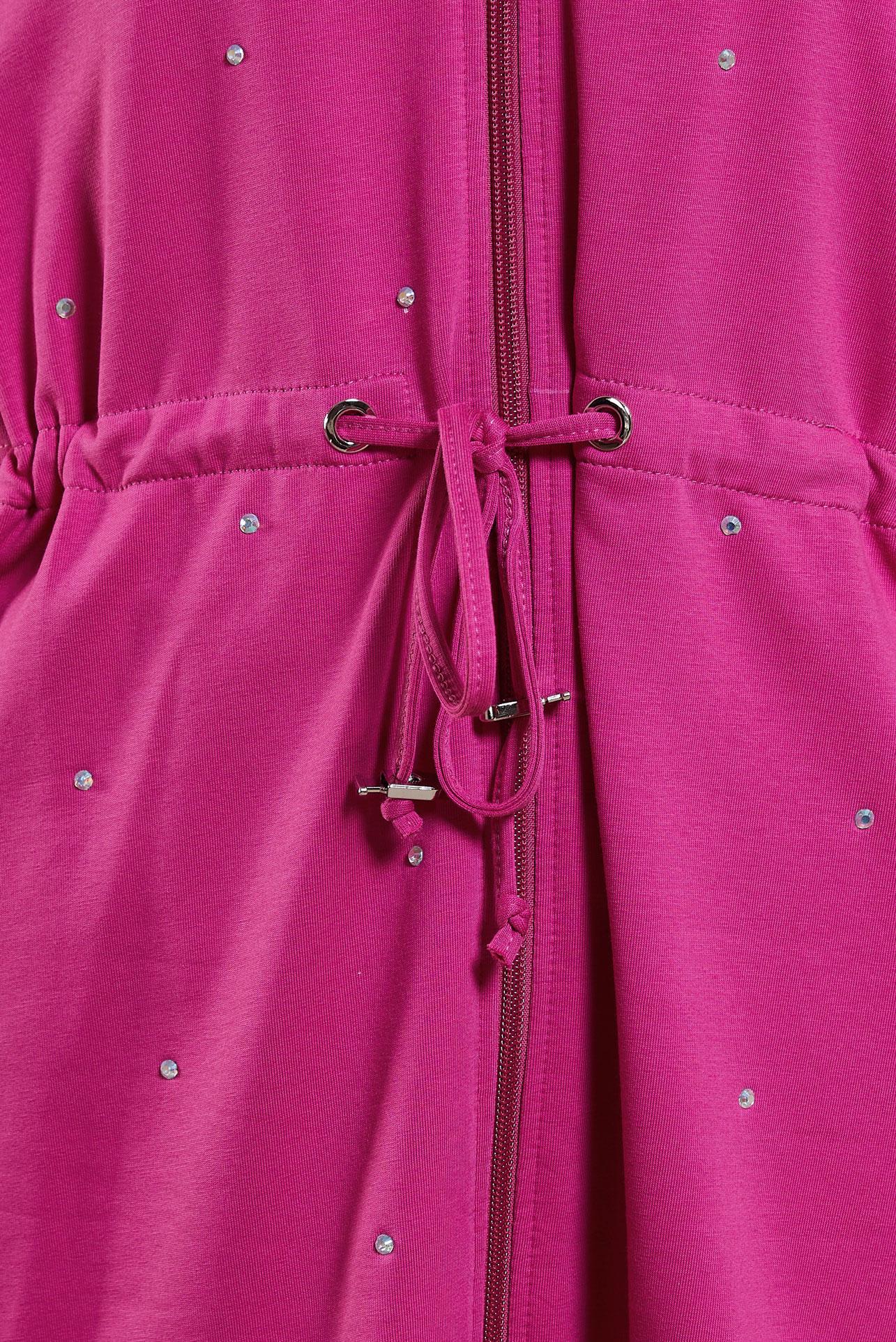 Tesettür giyim FUŞYA TAŞLI PANTOLONLU EŞOFMAN TAKIM 44702