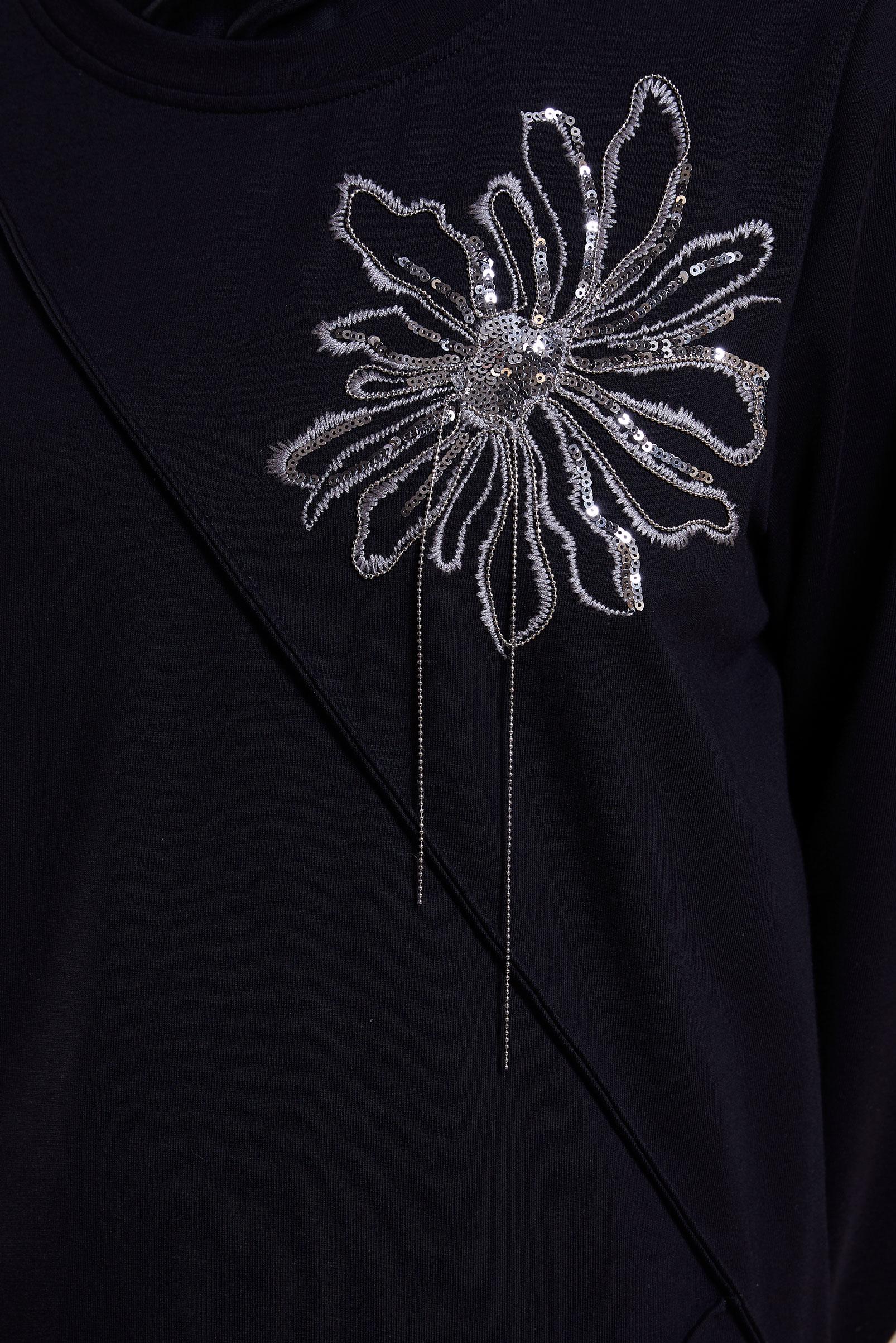 Vêtements hijab NOIR ROBE DE SURVÊTEMENT BRODÉE 44708