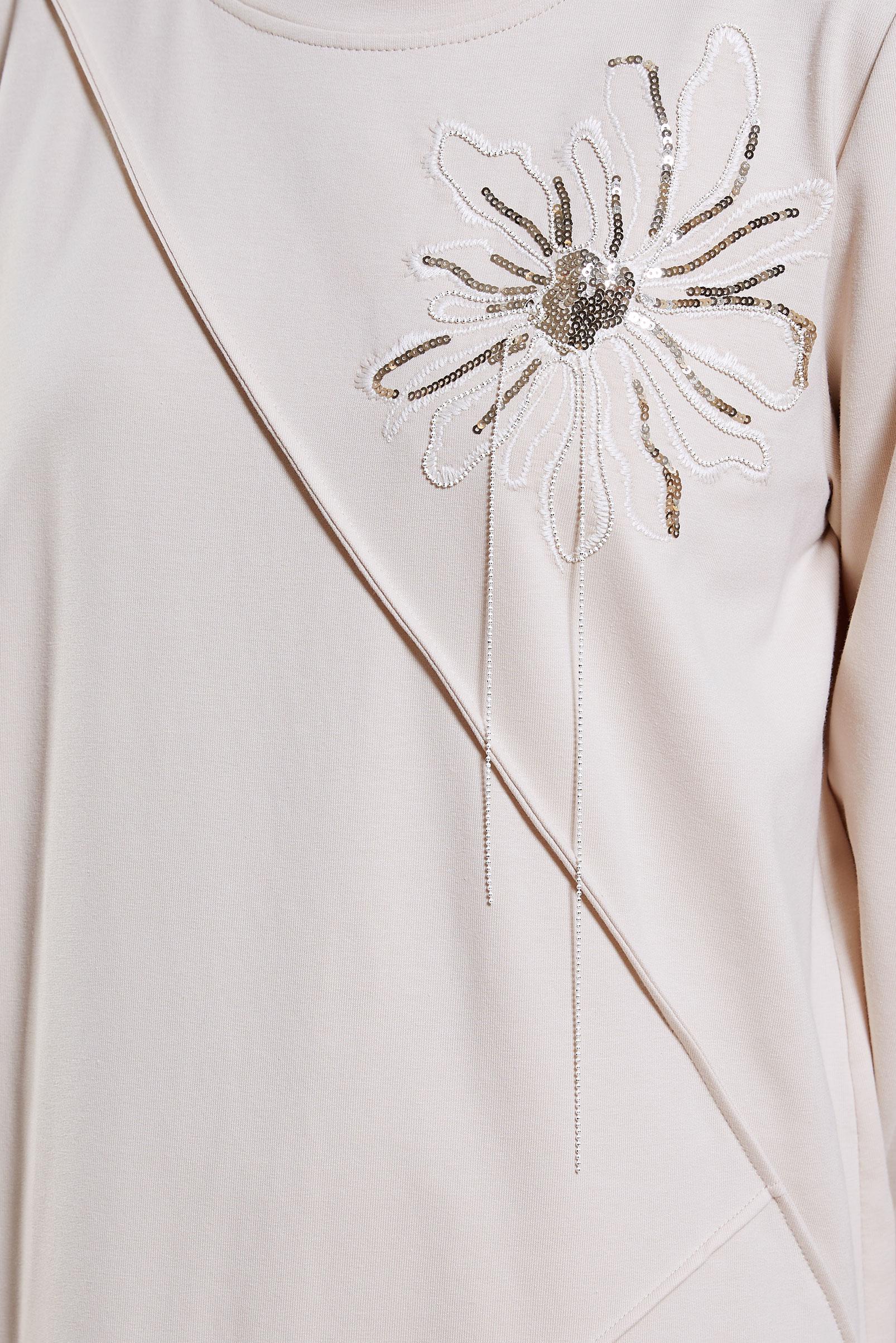 Vêtements hijab BEIGE ROBE DE SURVÊTEMENT BRODÉE 44708