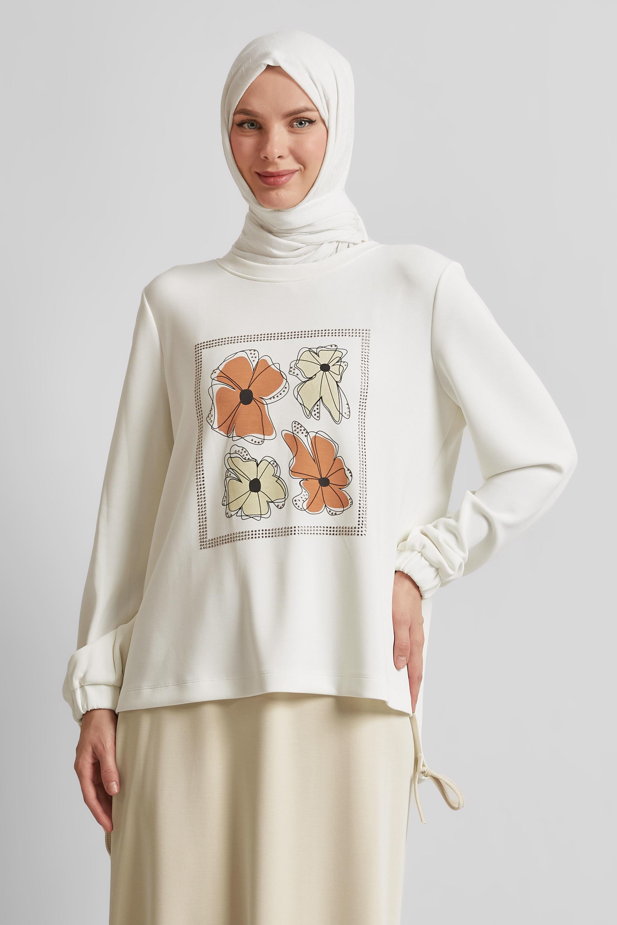 Vêtements hijab BEIGE ENSEMBLE DE SURVÊTEMENT JUPE 44725