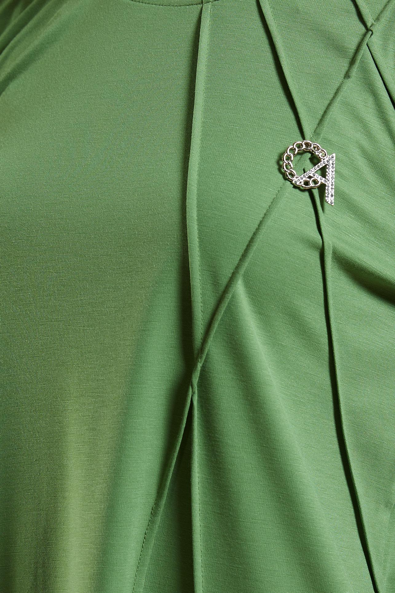 Tesettür giyim YEŞİL BROŞ DETAYLI ETEKLİ EŞOFMAN TAKIM 44726