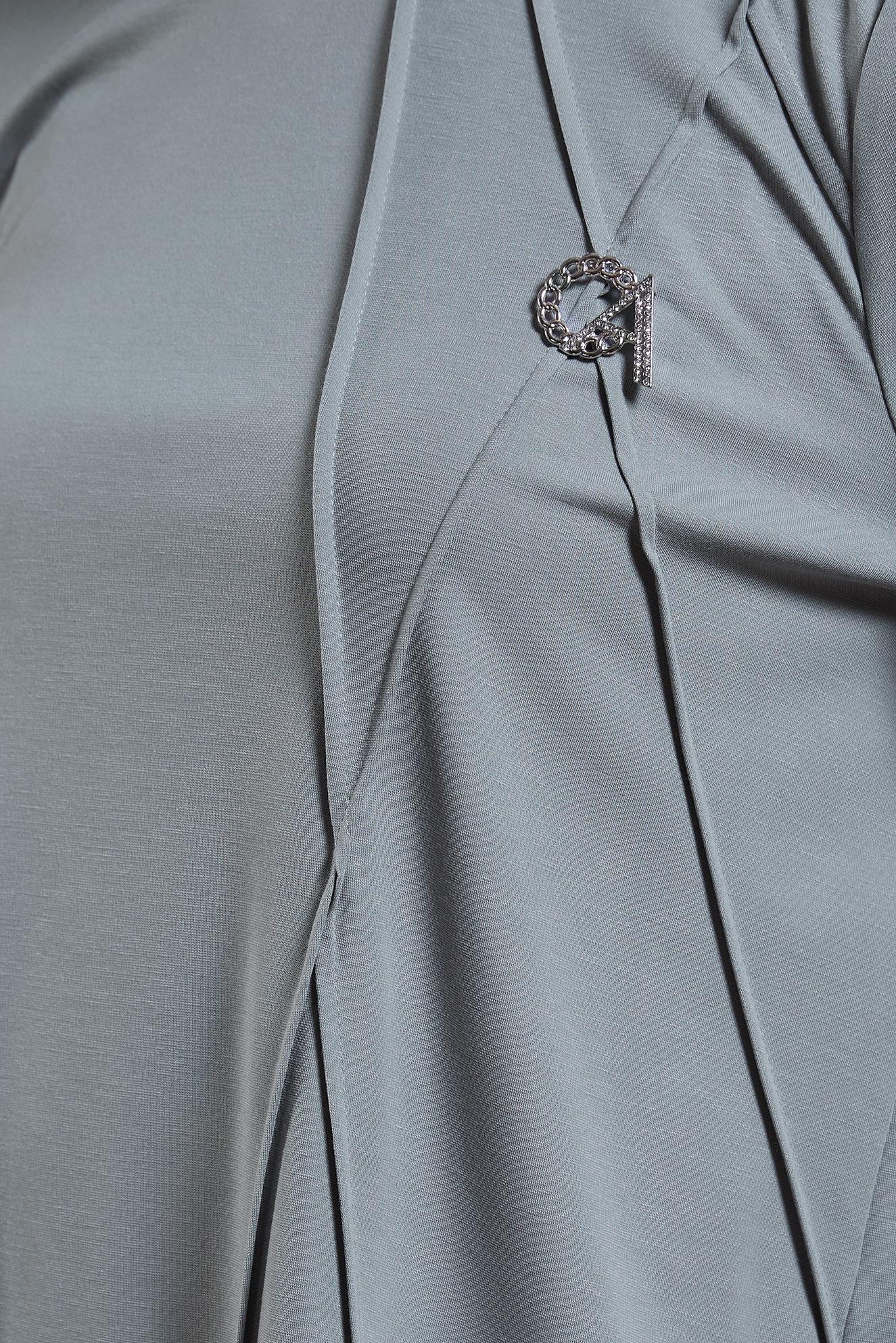 Tesettür giyim GRİ BROŞ DETAYLI ETEKLİ EŞOFMAN TAKIM 44726