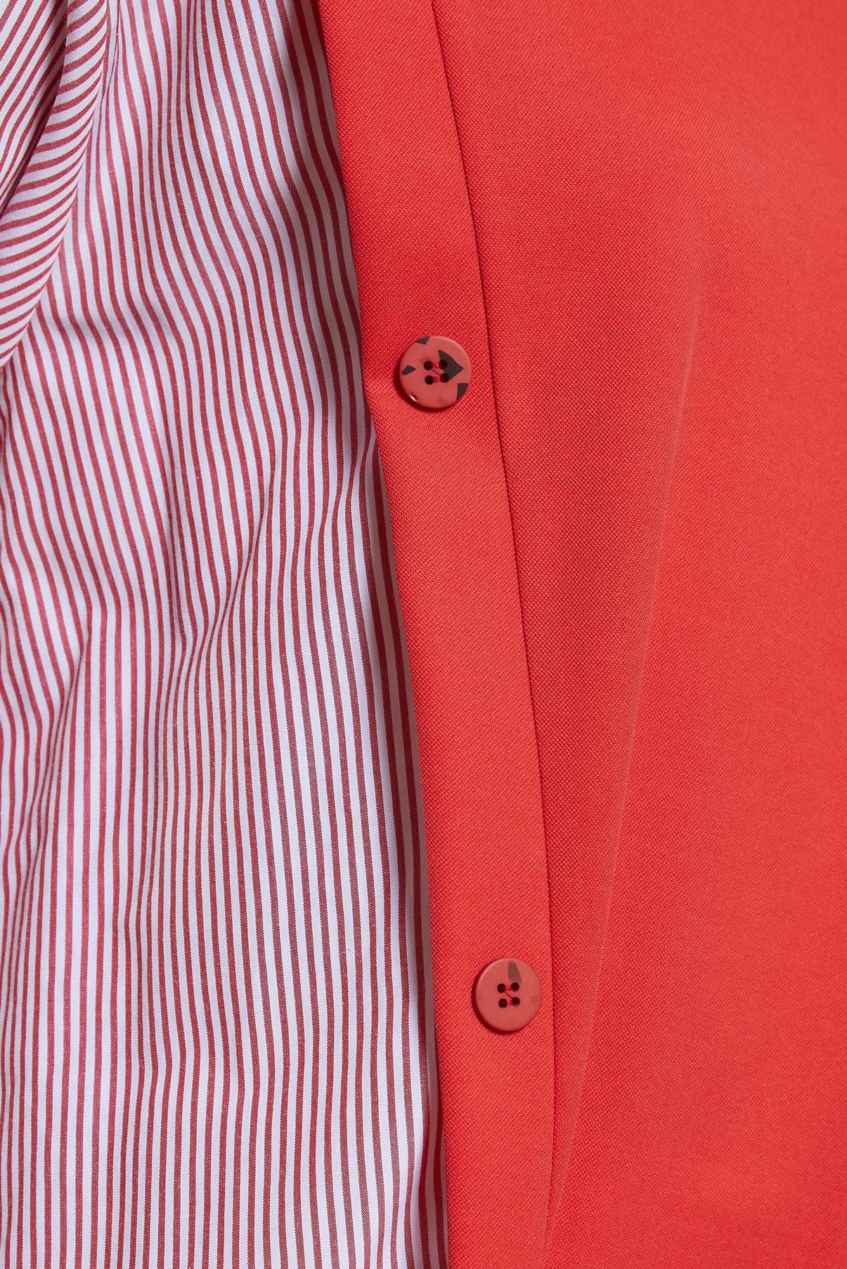 Tesettür giyim KIRMIZI GARNİLİ EŞOFMAN TUNİK 44751