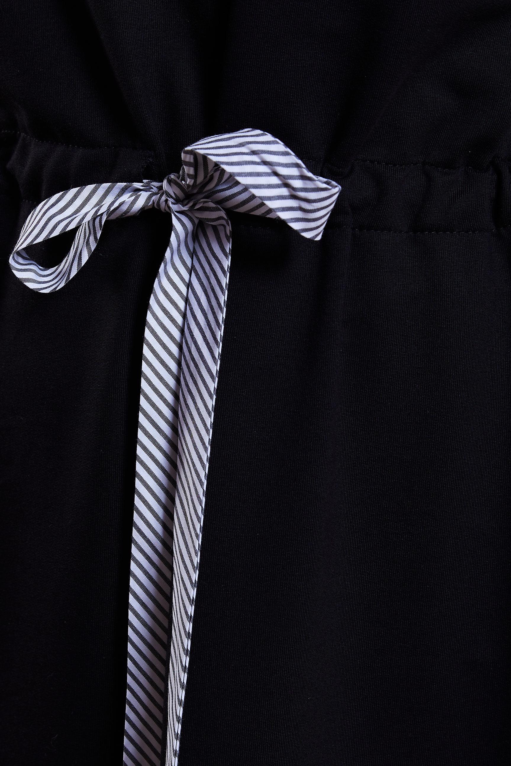 Vêtements hijab NOIR ROBE DE SURVÊTEMENT À TAILLE NOUÉE 44753