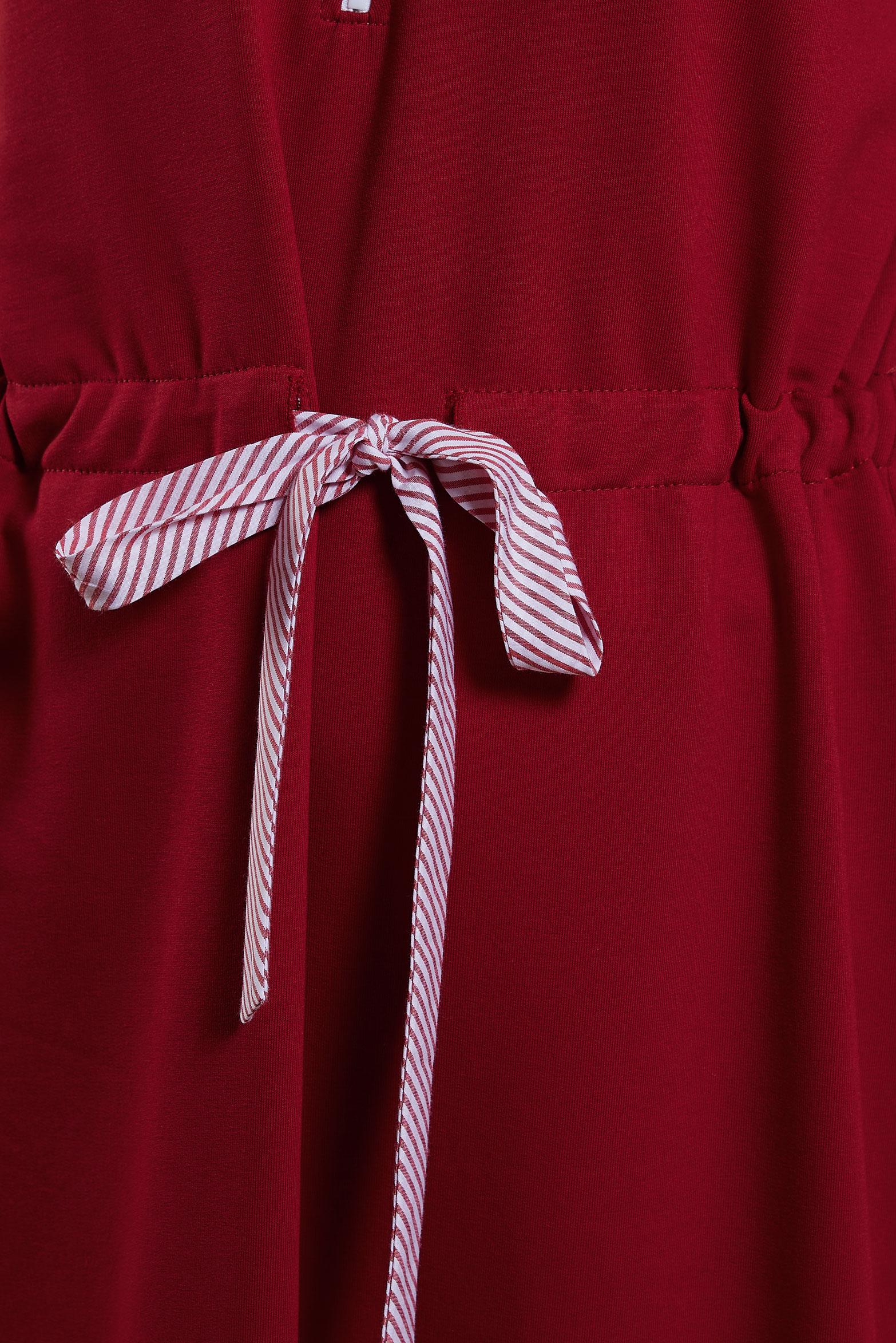 Vêtements hijab ROUGE ROBE DE SURVÊTEMENT À TAILLE NOUÉE 44753