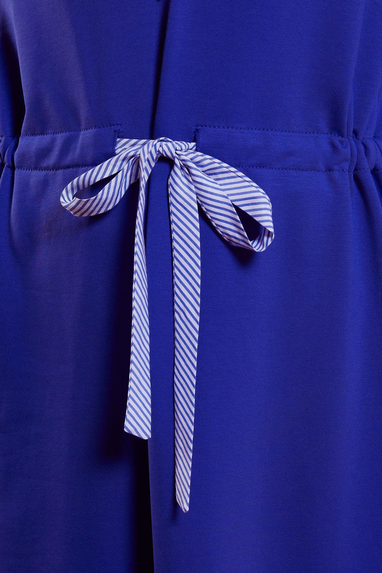 Hijab clothing NAVY BLUE TIED WAIST TRACKSUIT DRESS 44753