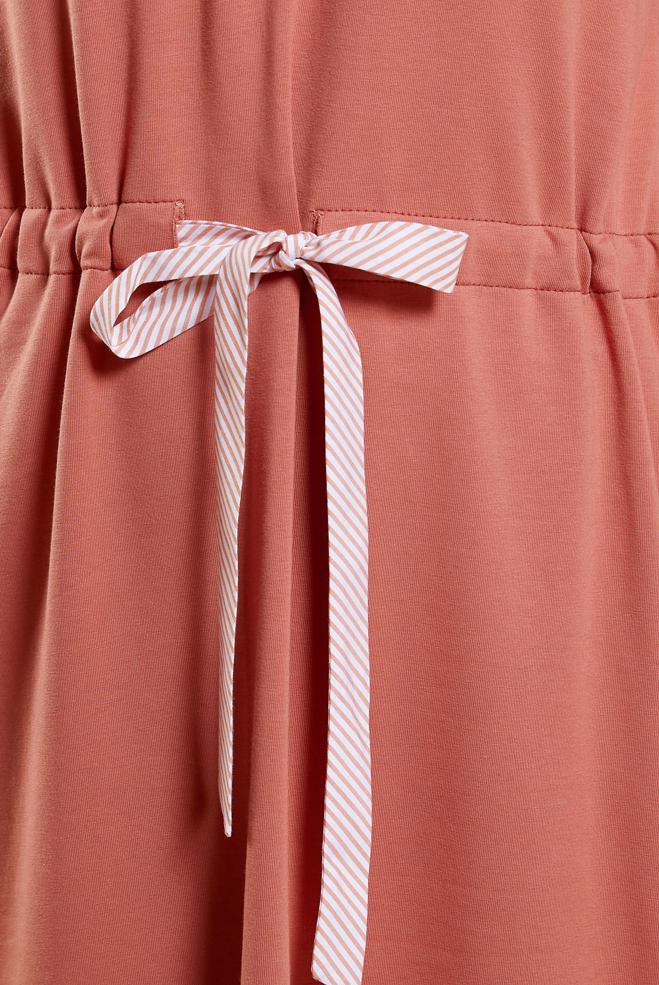 Tesettür giyim TURUNCU BAĞCIKLI EŞOFMAN ELBİSE 44753 - ALVİNA