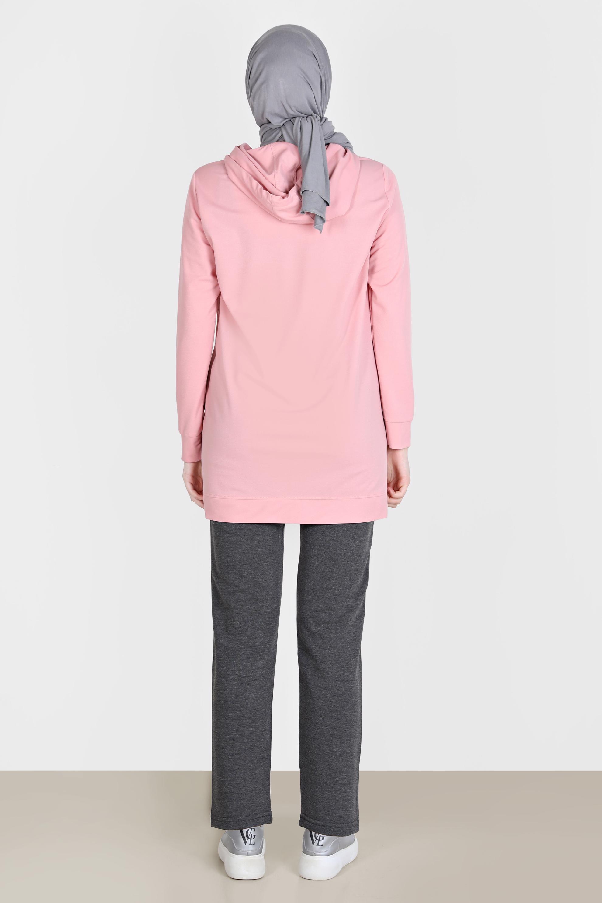 Tesettür giyim GRİ DAR PAÇA EŞOFMAN ALTI 70393