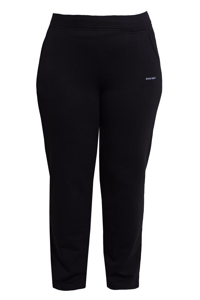 Hijab clothing BLACK PLUS SIZE ELASTIC WAIST SWEATPANTS 70394 - ALVİNA