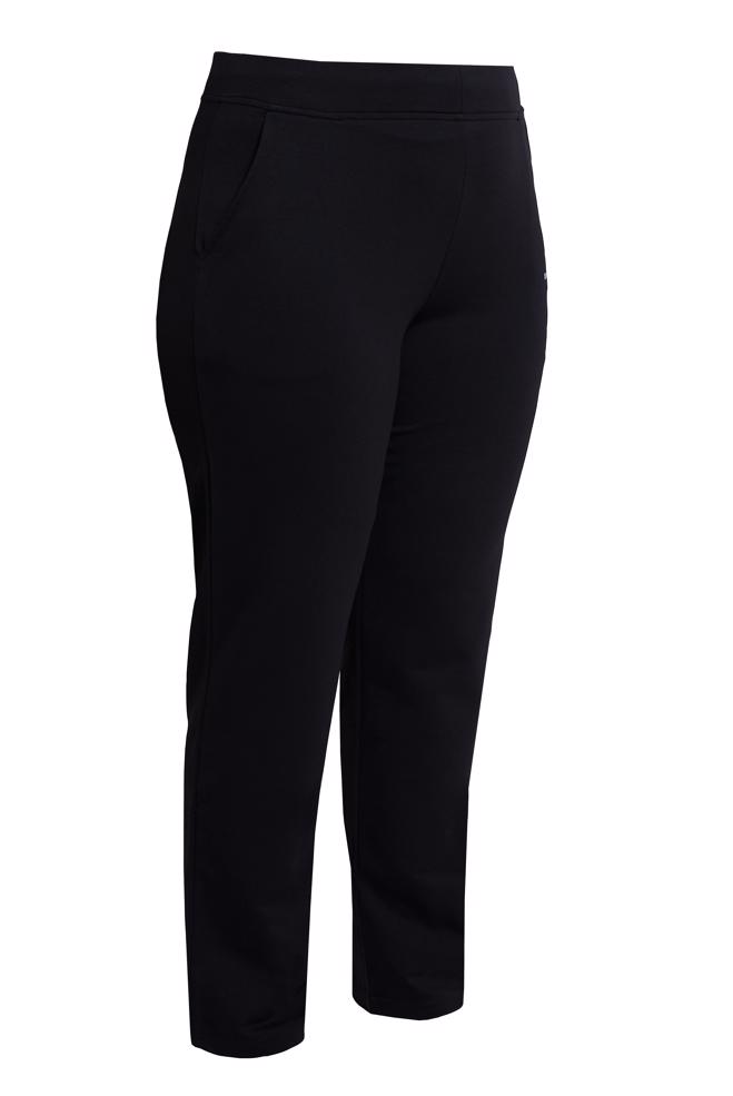 Hijab clothing BLACK PLUS SIZE ELASTIC WAIST SWEATPANTS 70394 - ALVİNA