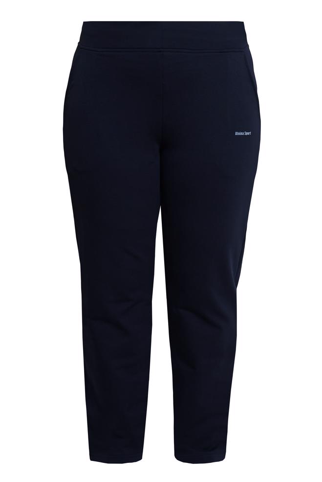 Hijab clothing NAVY BLUE PLUS SIZE ELASTIC WAIST SWEATPANTS 70394 - ALVİNA