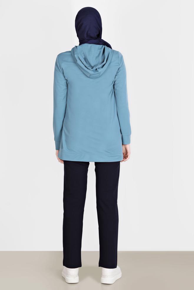 Hijab clothing NAVY BLUE ELASTIC WAIST SWEATPANTS 70395 - ALVİNA