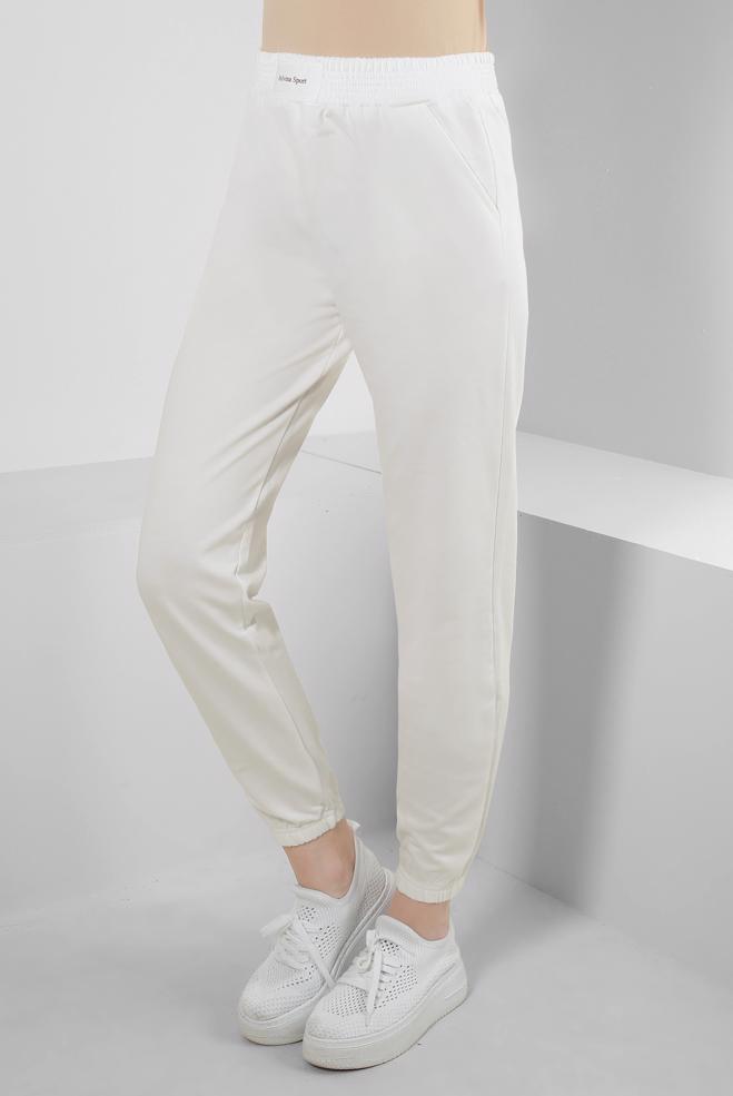 Hijab clothing WHITE ELASTIC LEGS SWEATPANTS 70397 - ALVİNA